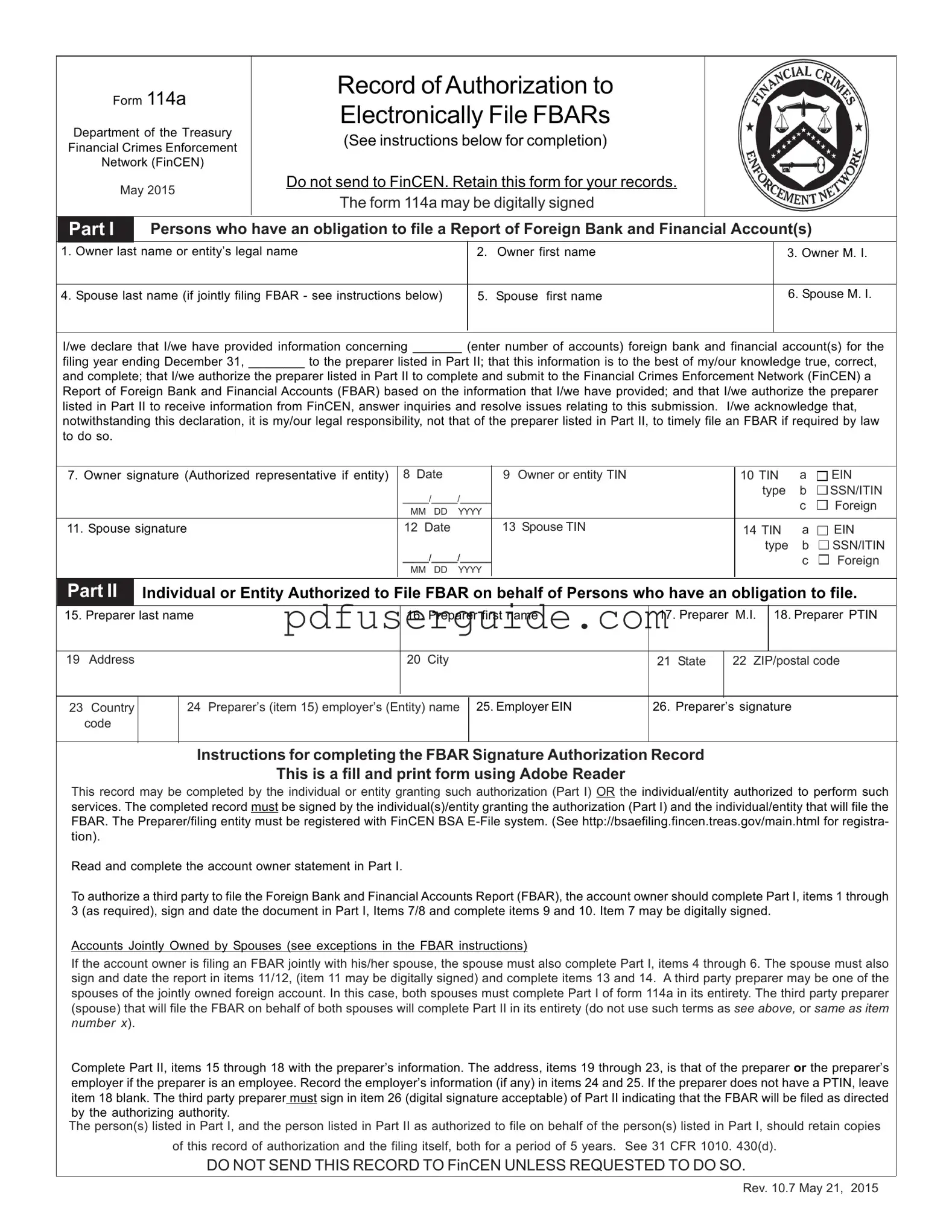 Free 114A Form in PDF