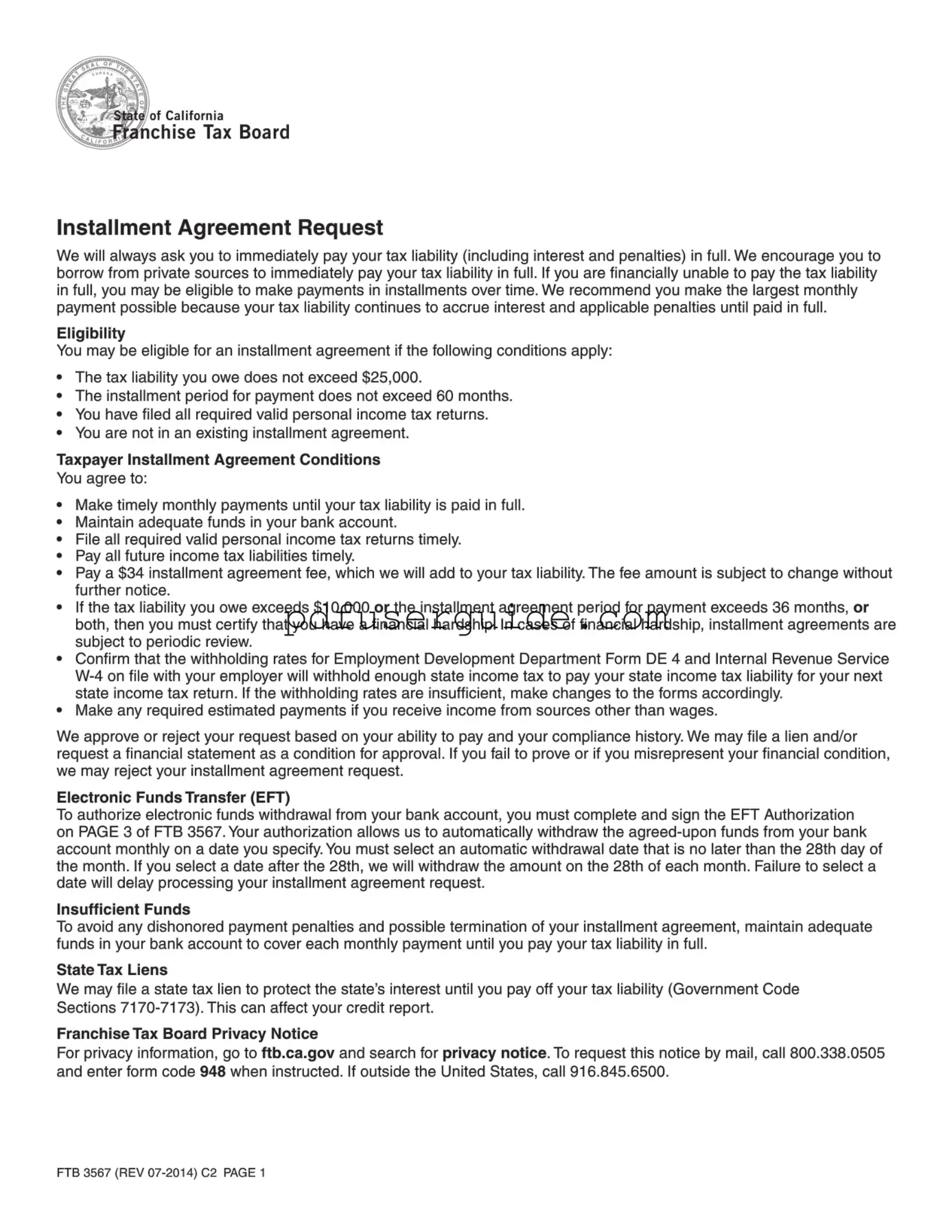 Free 3567 Form in PDF