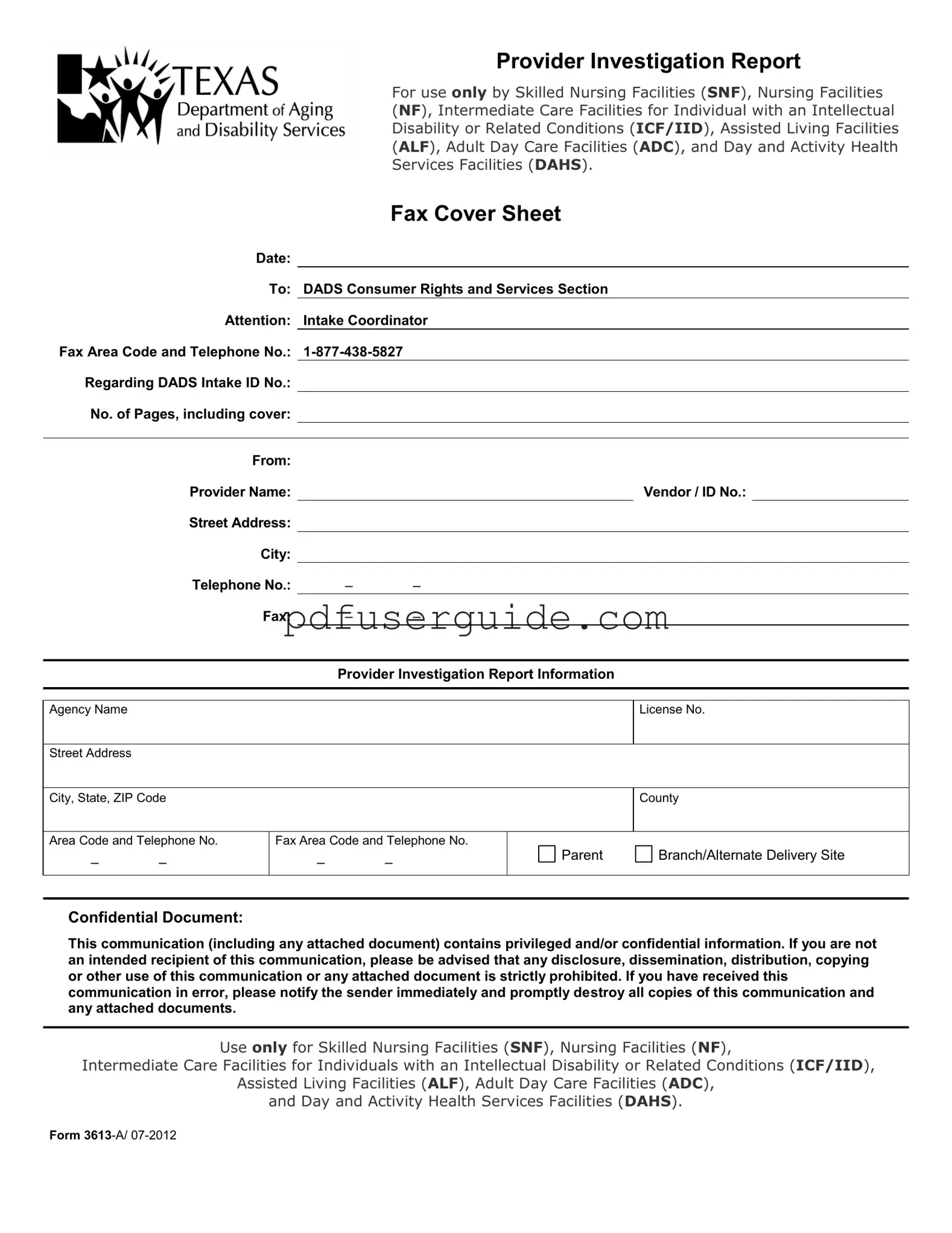 Free 3613 A Form in PDF