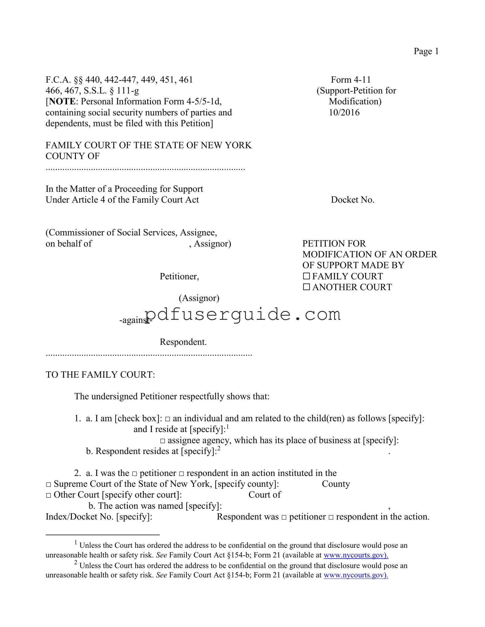 Free 4 11 Form in PDF
