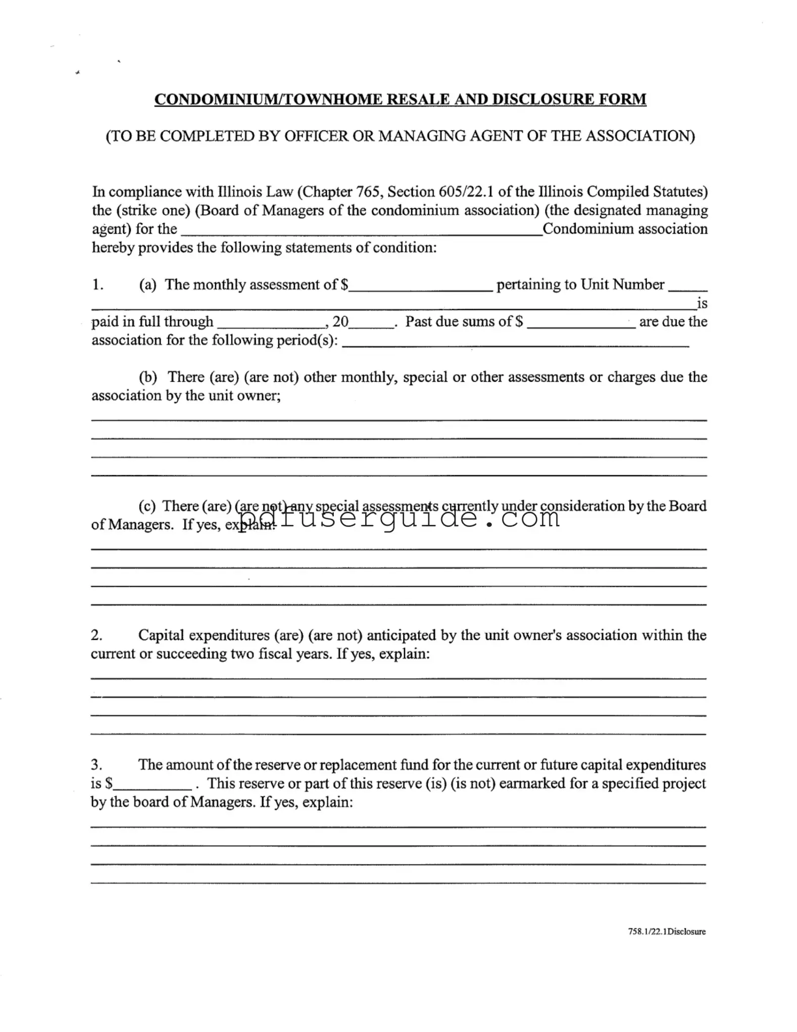 Free Act 221 Disclosure Form in PDF