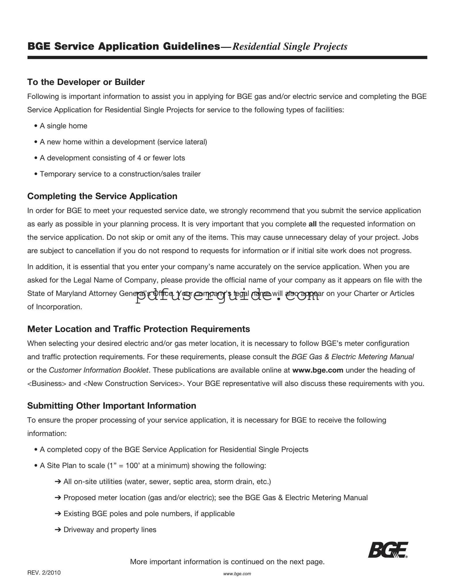 Free Bge Application Form in PDF