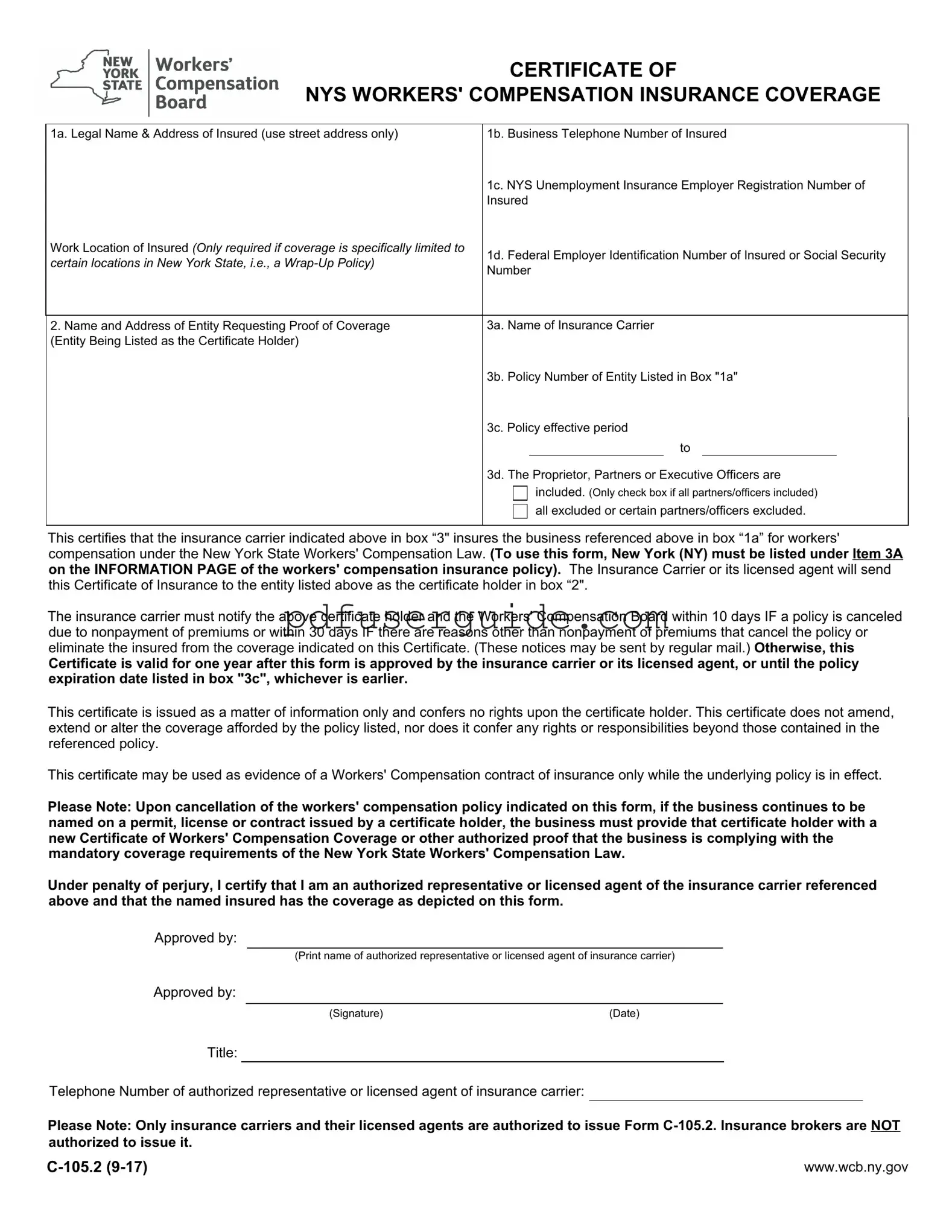 Free C 105 2 Form in PDF