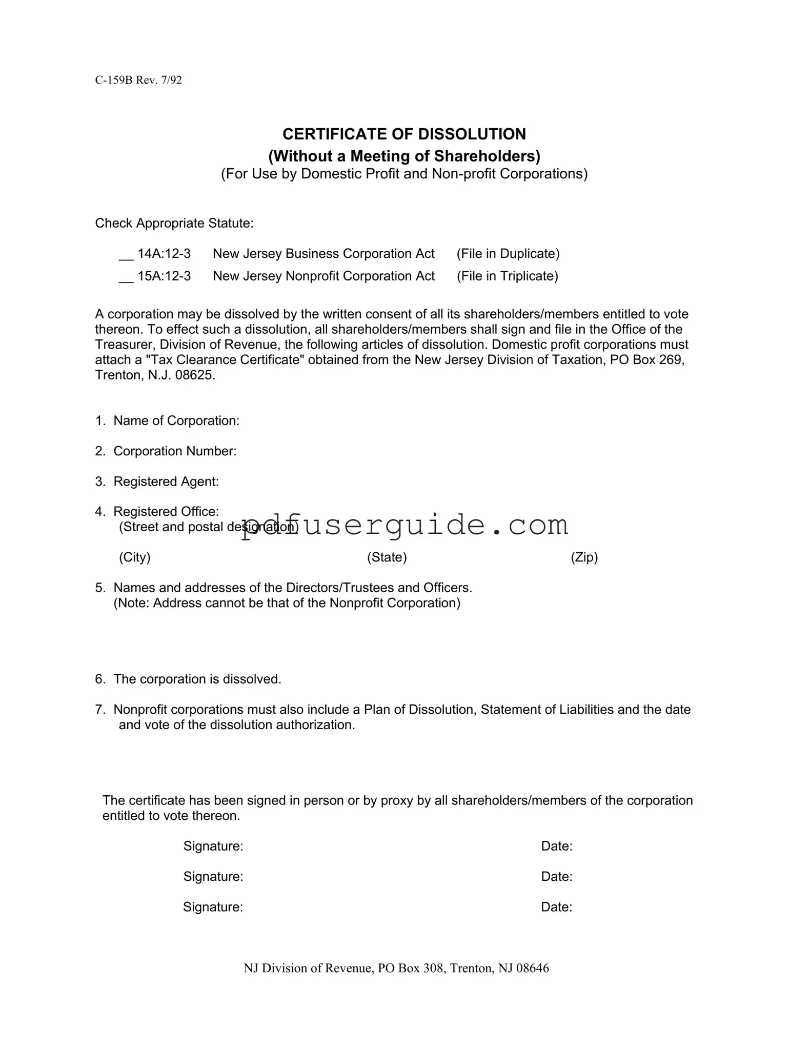 Free C 159B Form in PDF