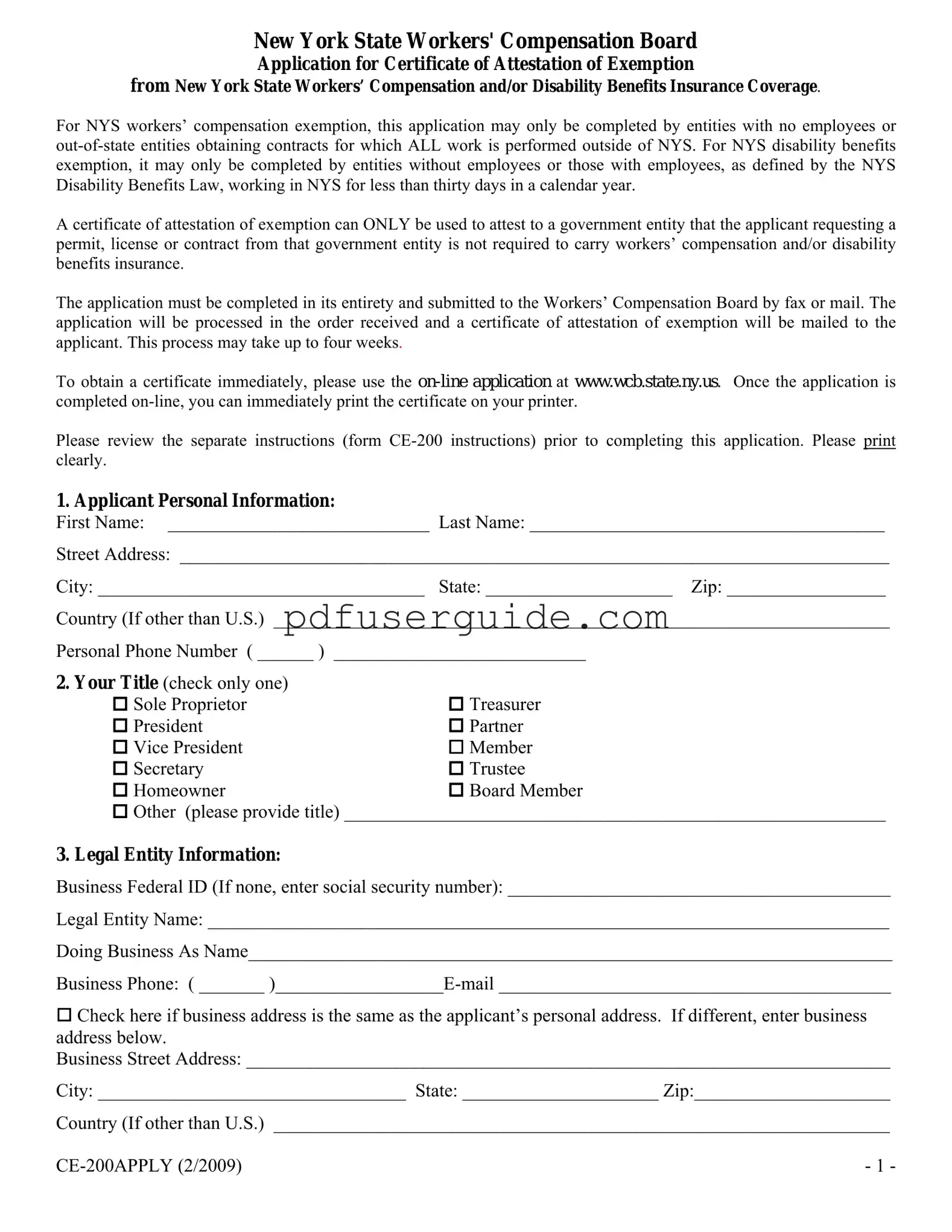 Free Ce200 Form in PDF