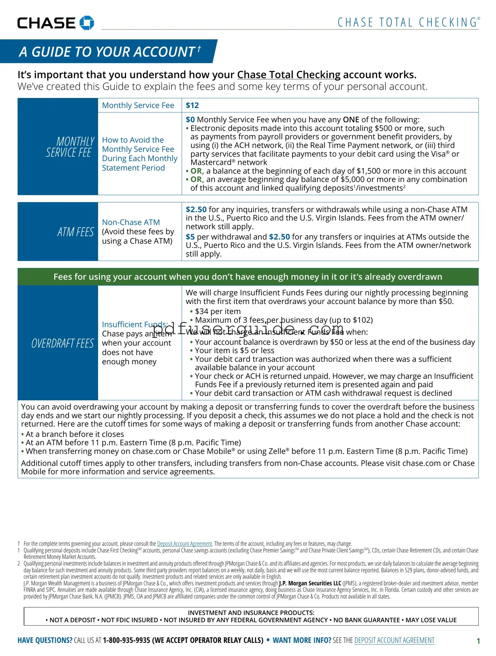 Free Chase Print Counter Checks Form in PDF