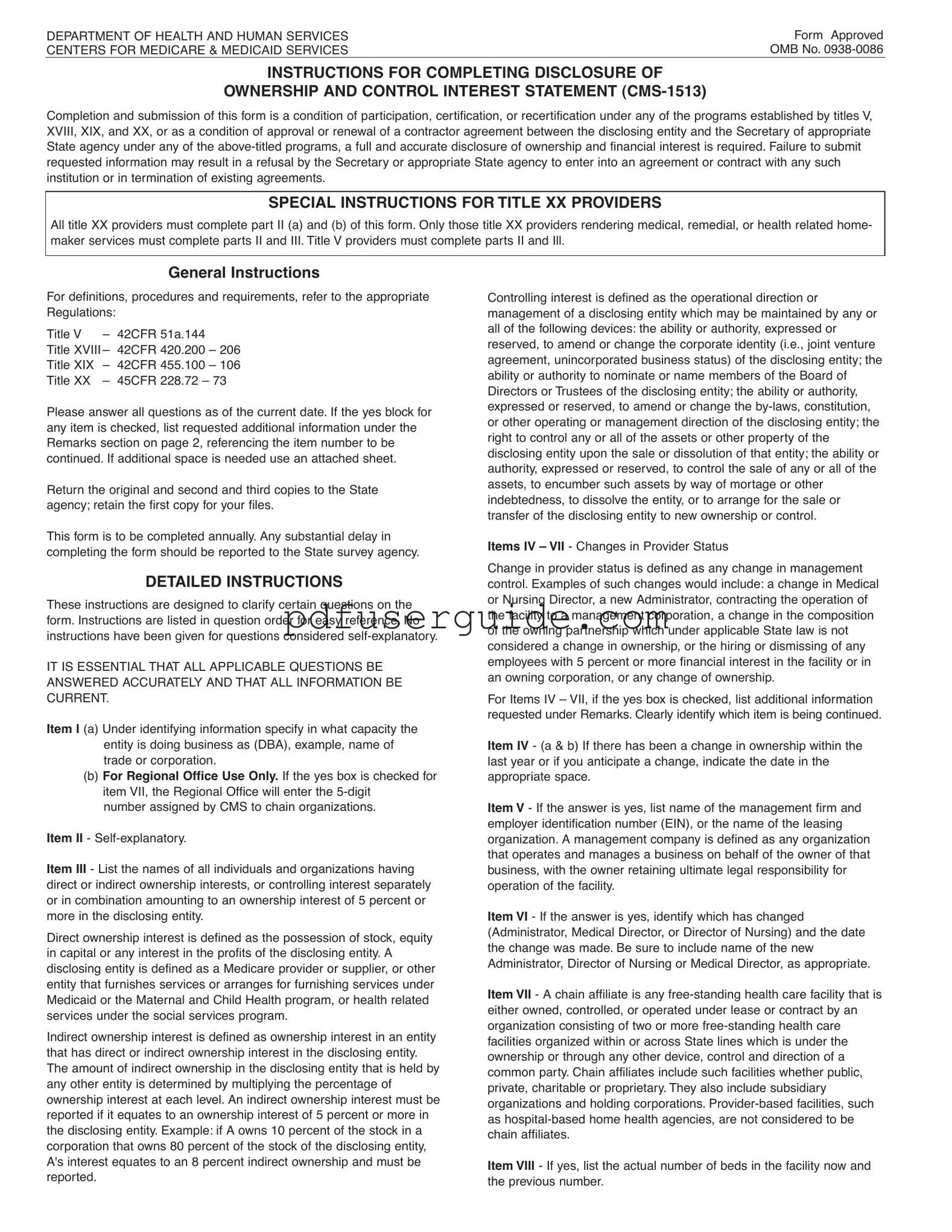 Free Cms 1513 Form in PDF