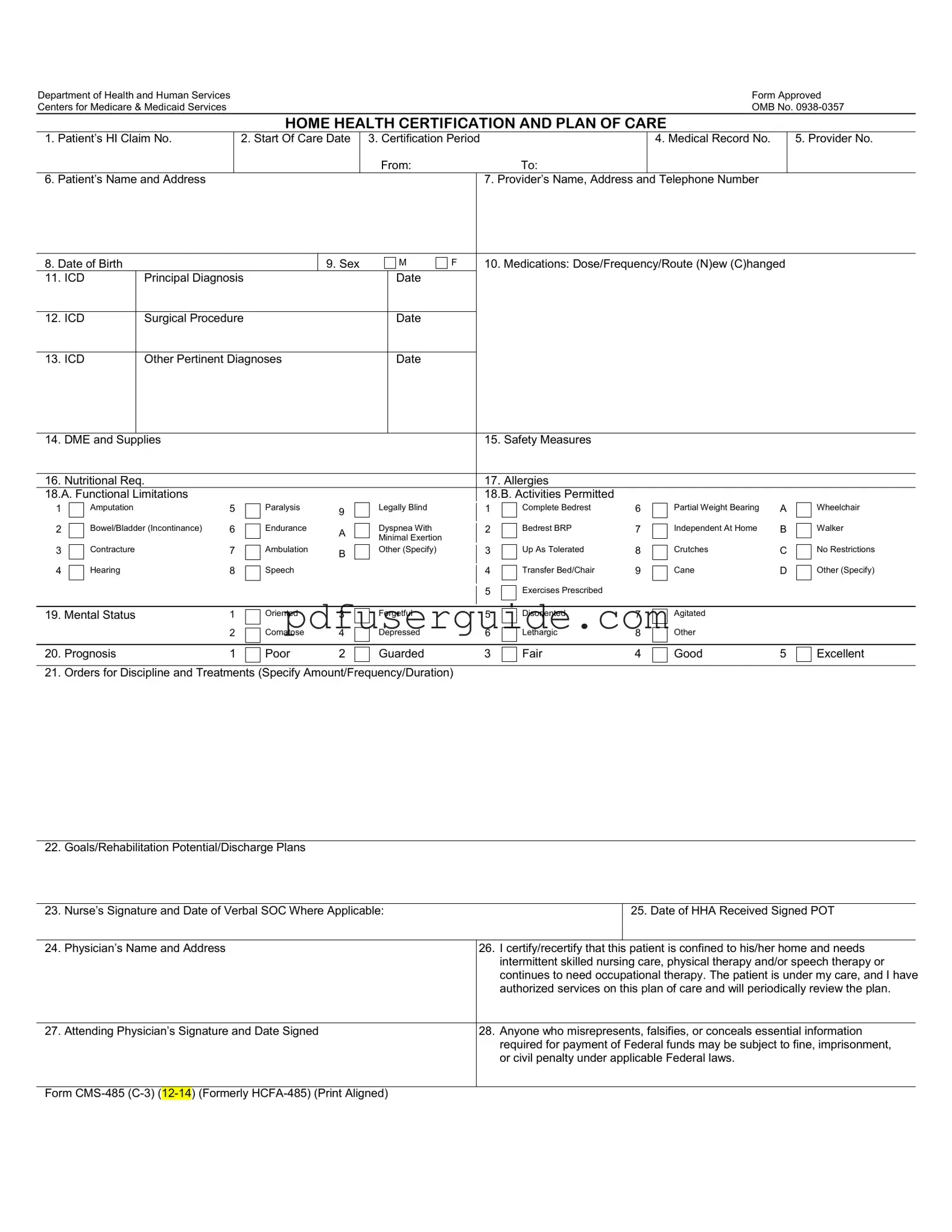 Free Cms 485 Form in PDF