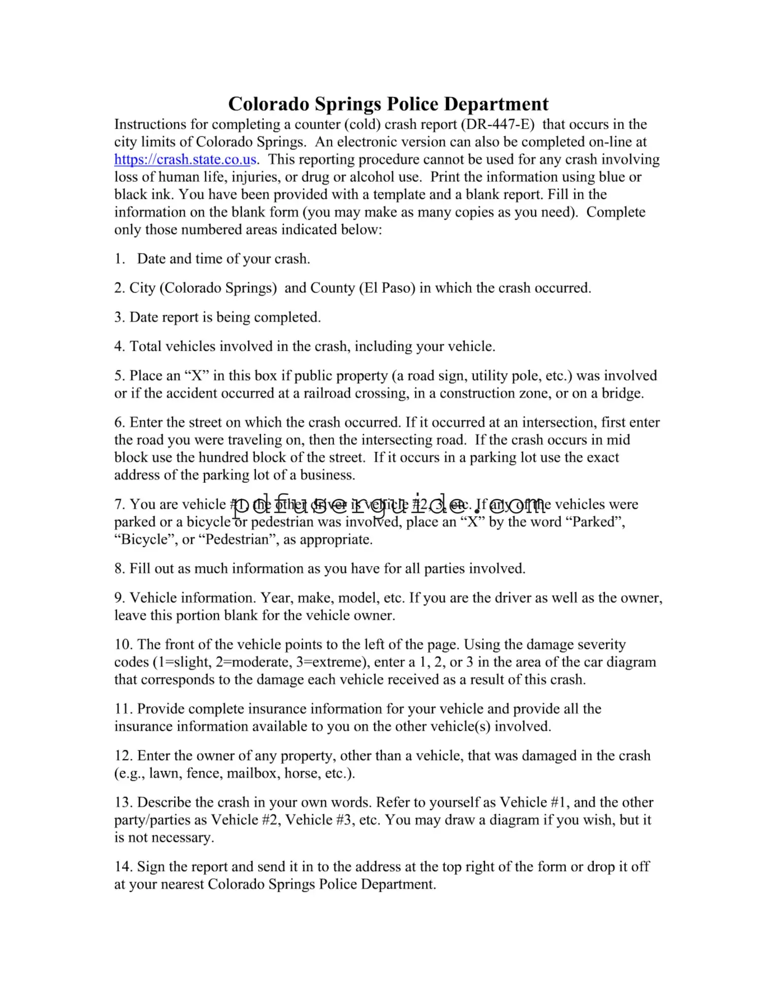 Free Cspd Accident Report Form in PDF