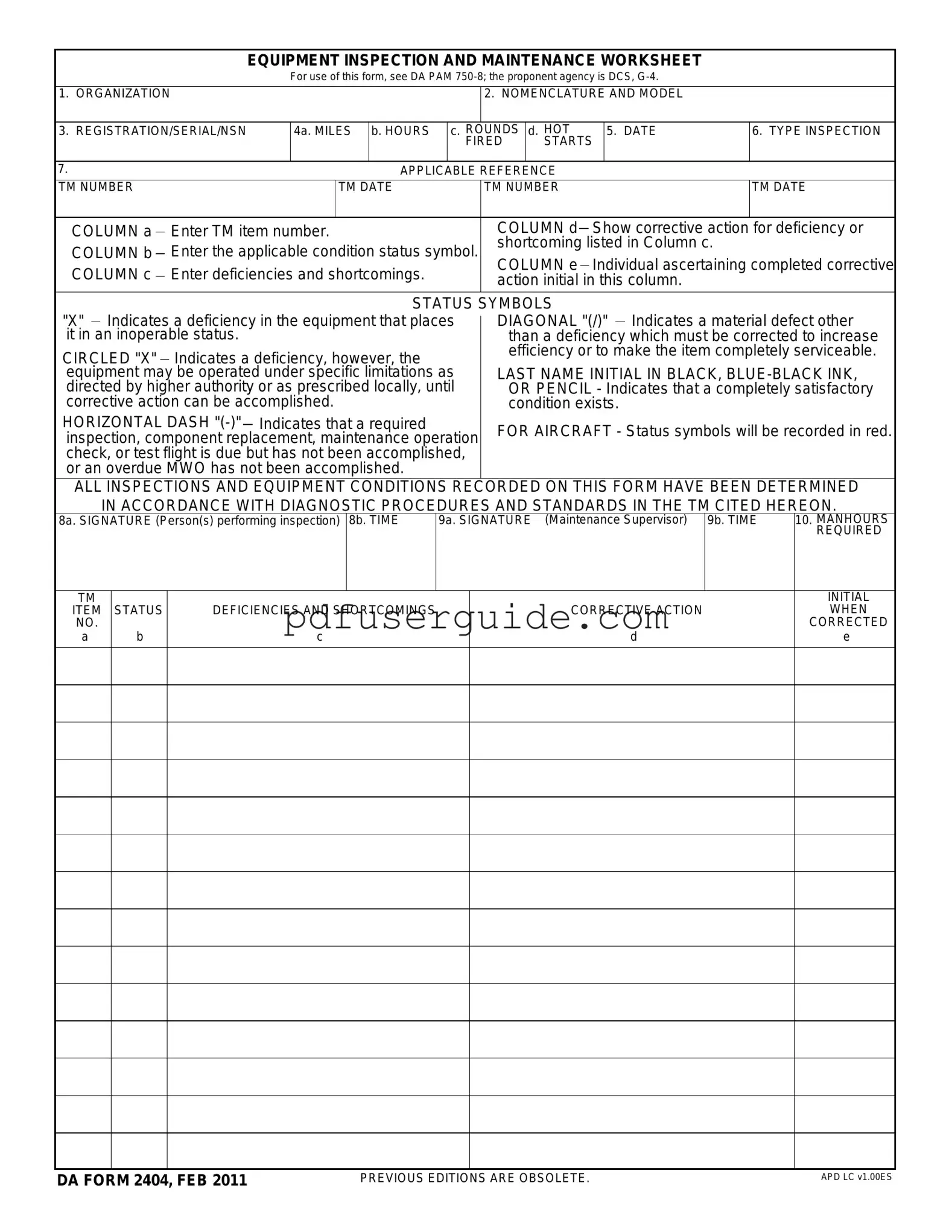 Free Da 5988 E Form in PDF