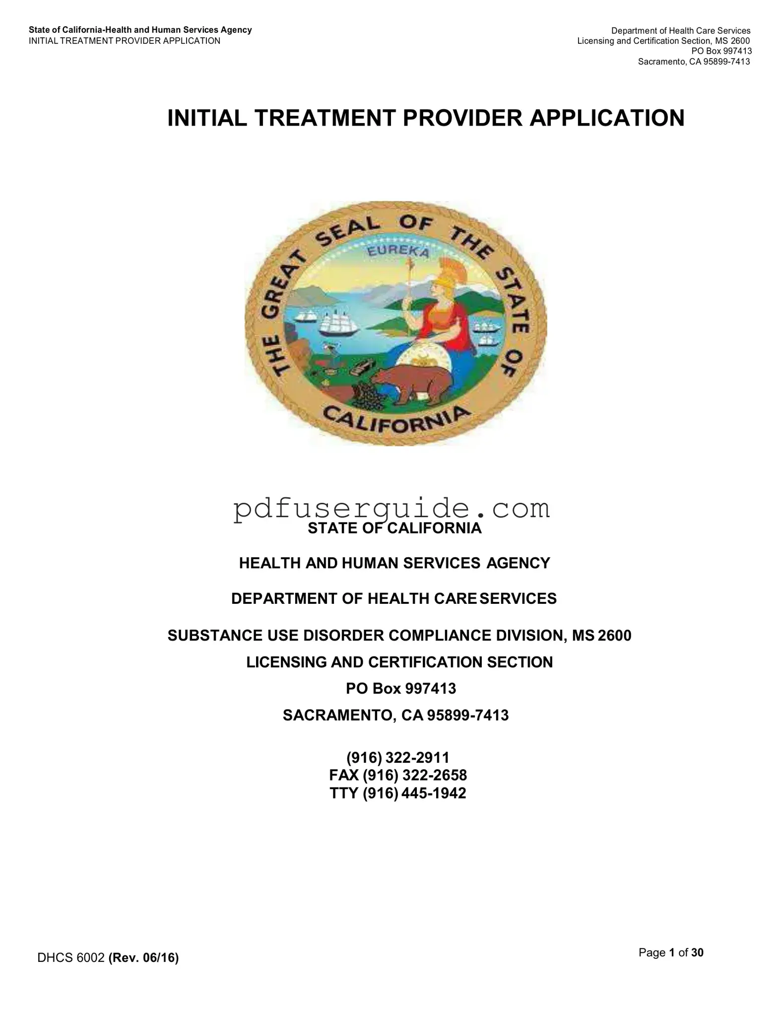 Free Dhcs 6002 Form in PDF