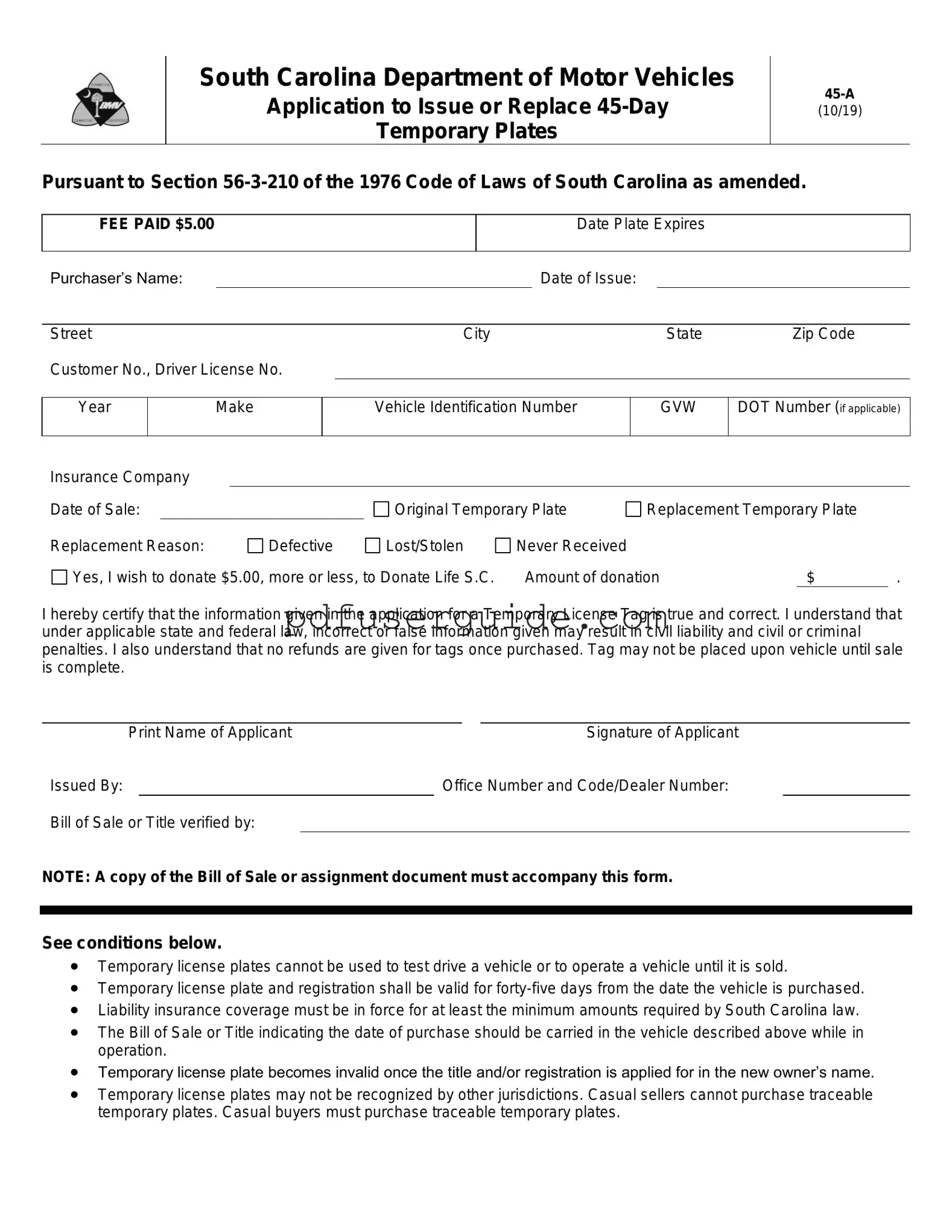 Free Dmw 45 A Form in PDF
