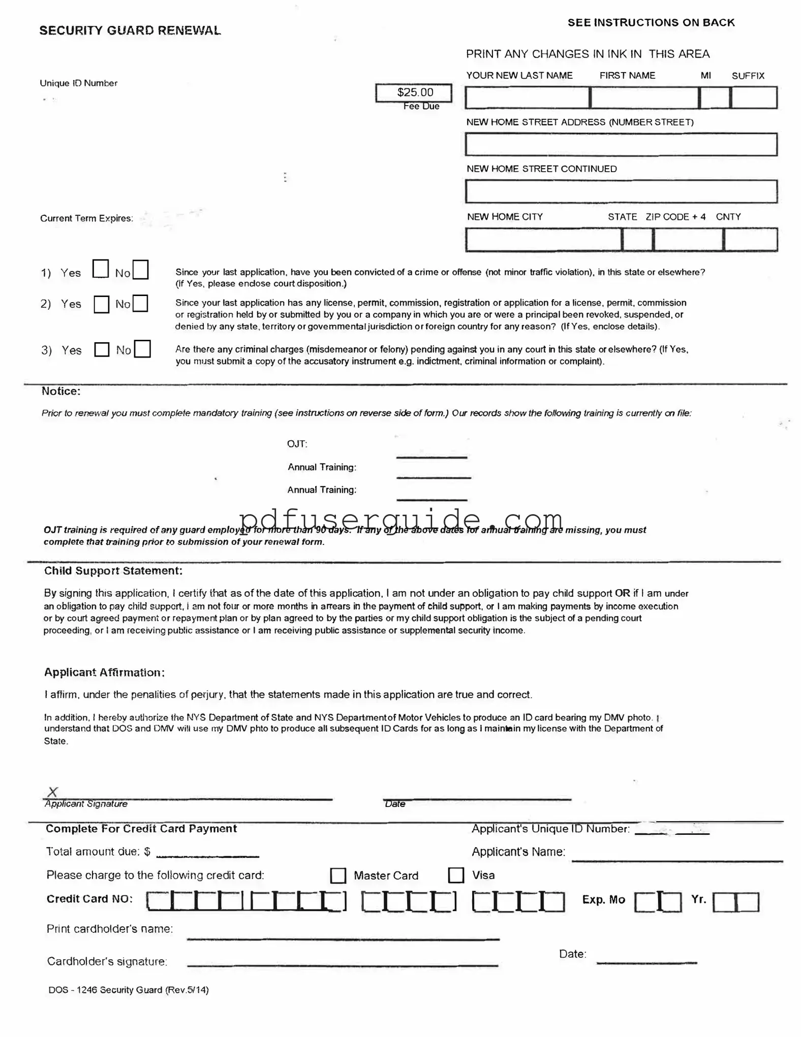 Free Dos 1246 Form in PDF