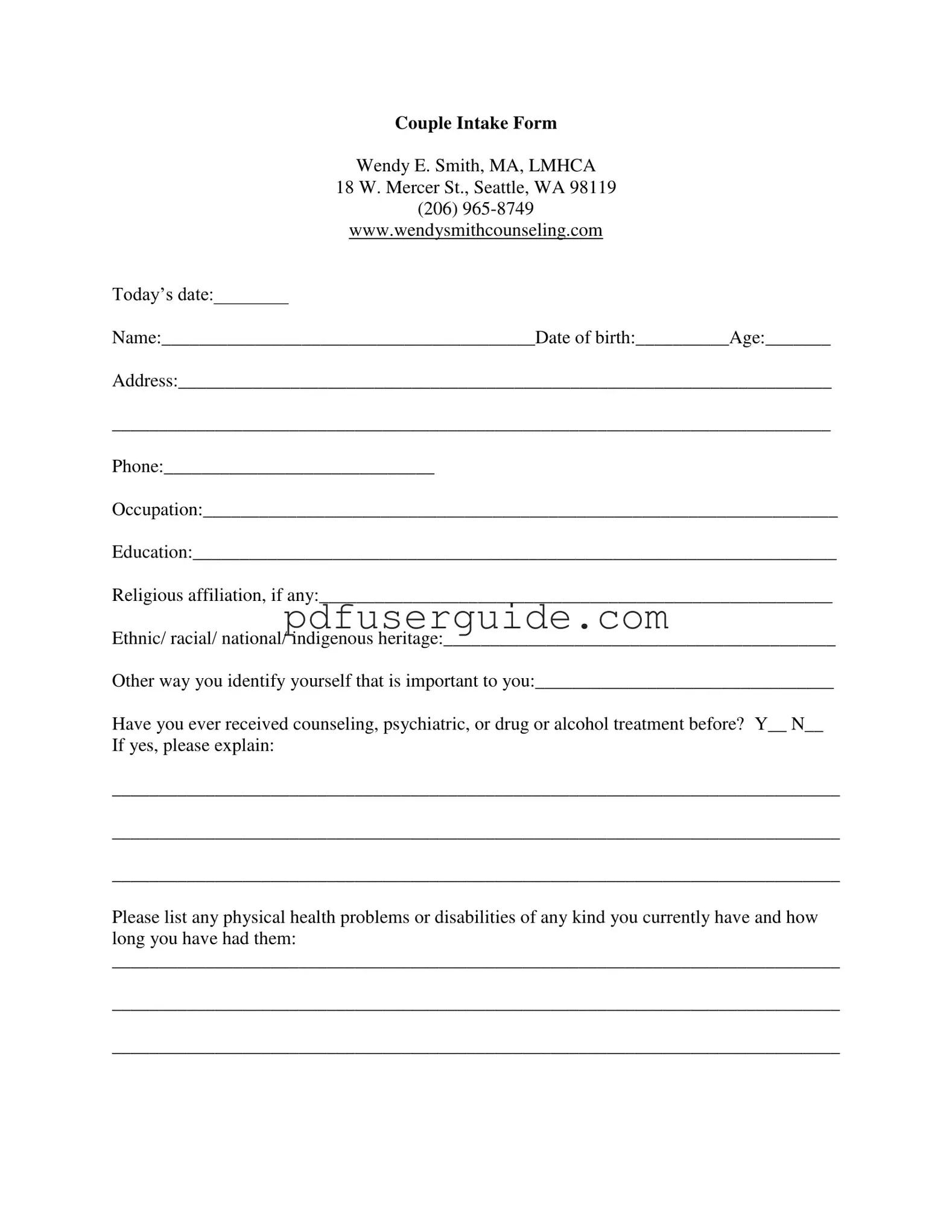 Free Drug Rehabilitation Admission Form in PDF