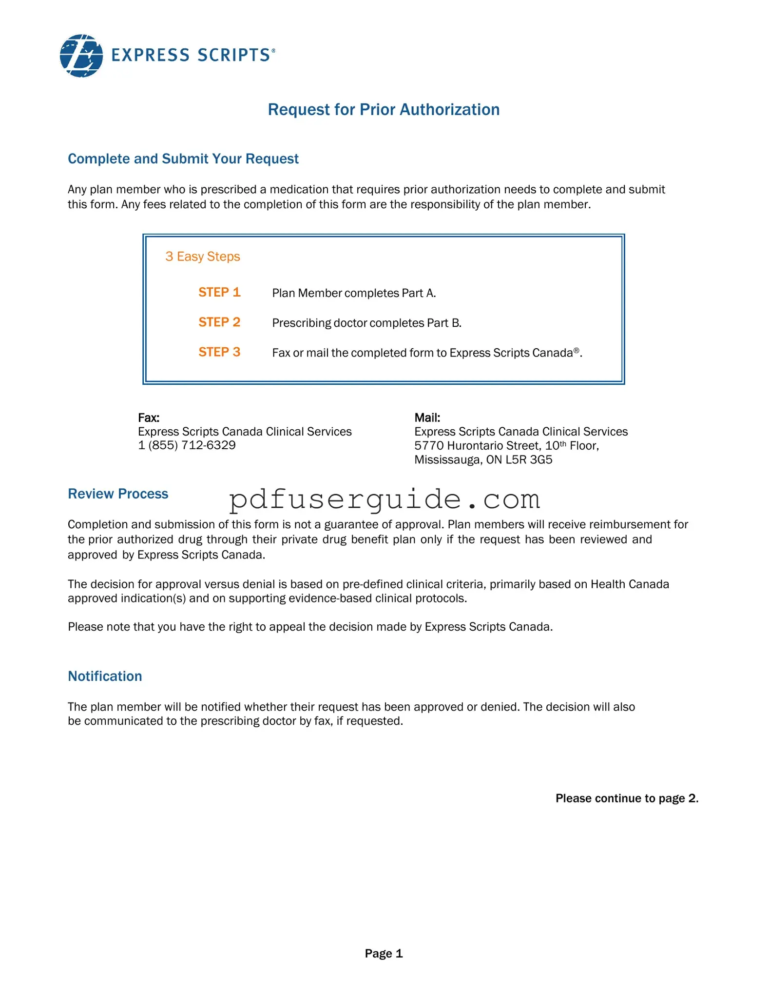 Free Express Scripts Prior Authorization Form in PDF