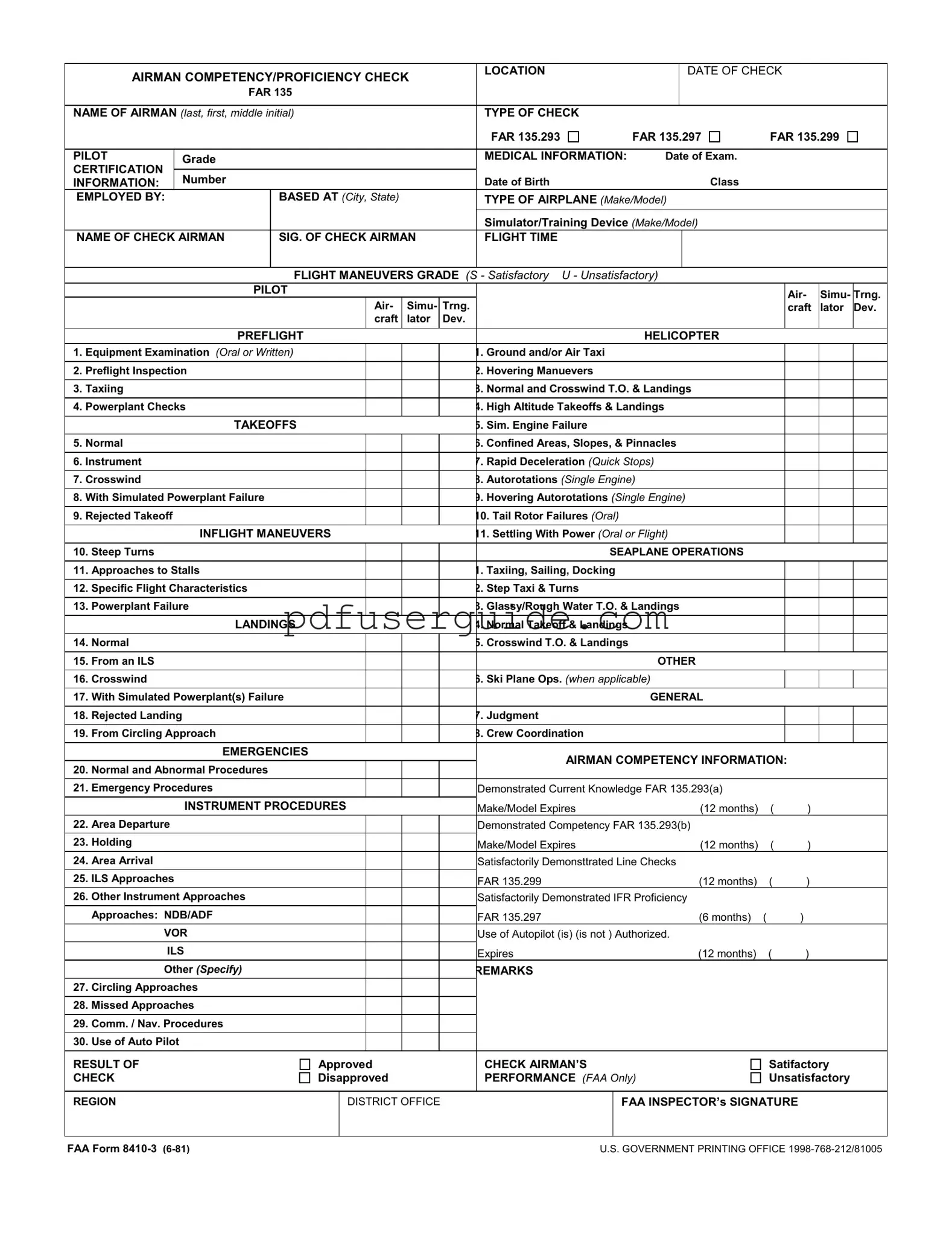 Free Faa 8410 3 Form in PDF