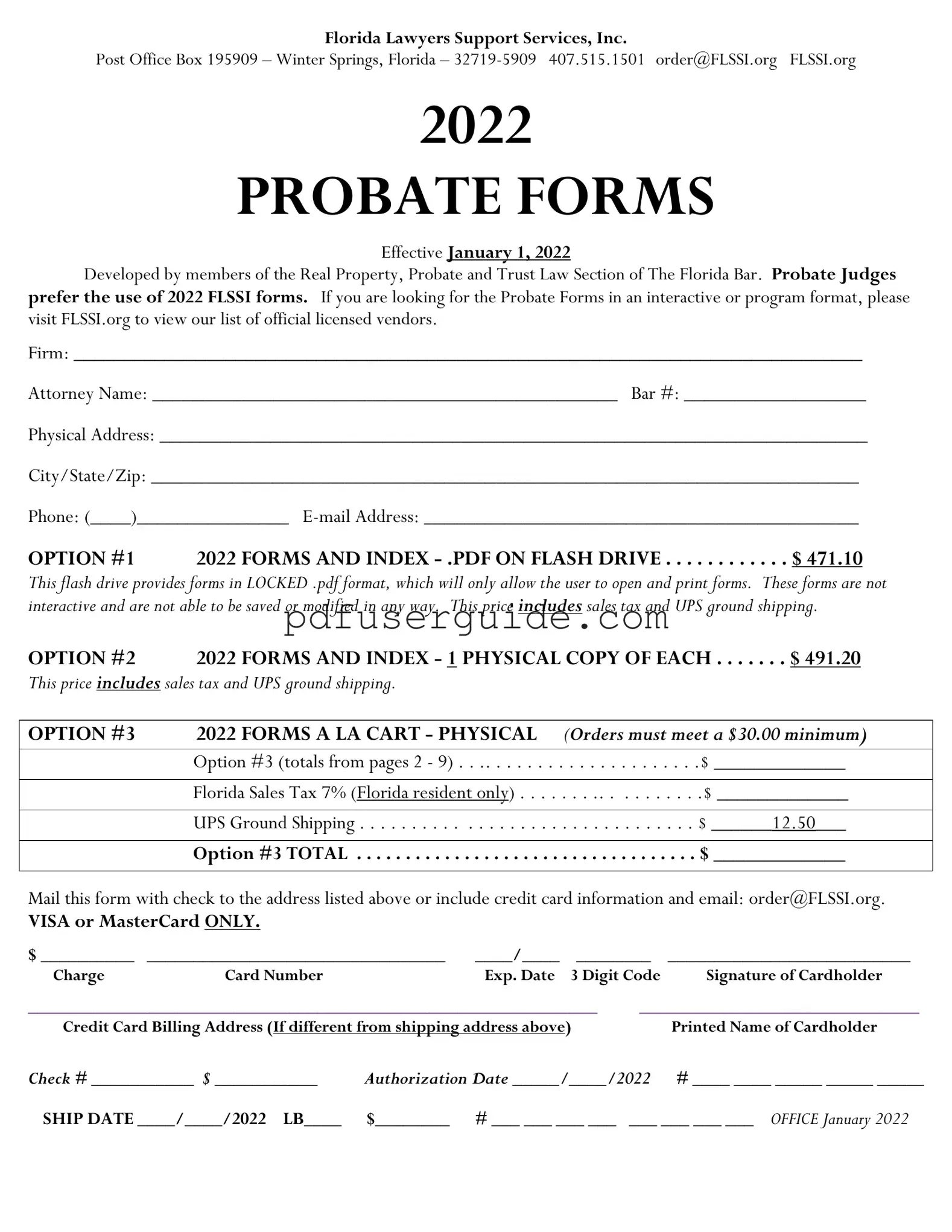 Free Florida Lawyers Support Form in PDF