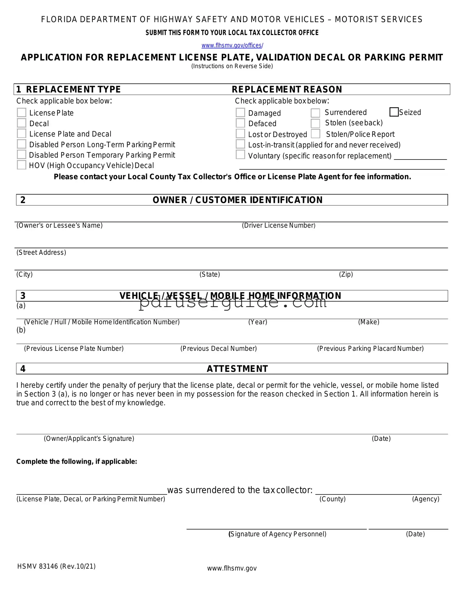 Free Hsmv 83146 Form in PDF