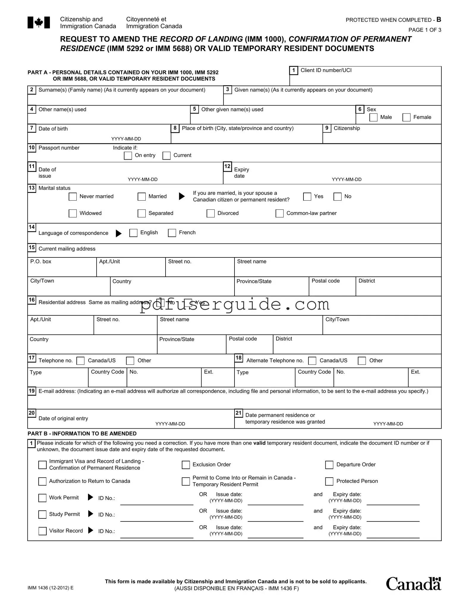 Free Imm 5292 Form in PDF