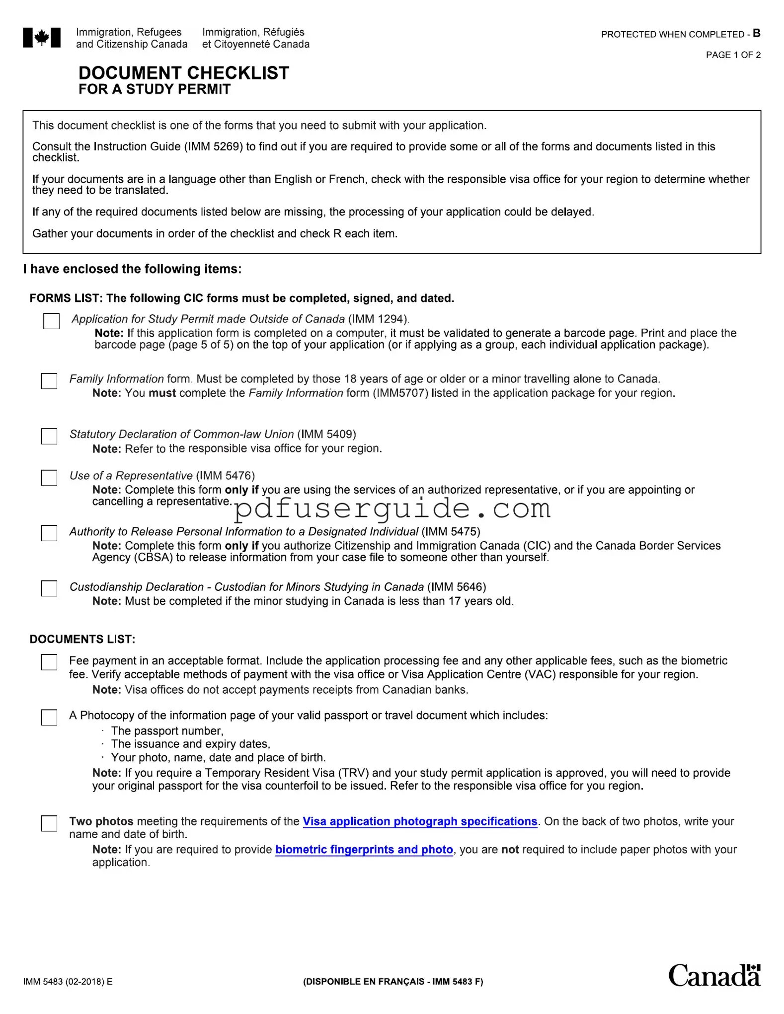 Free Imm 5483 Form in PDF