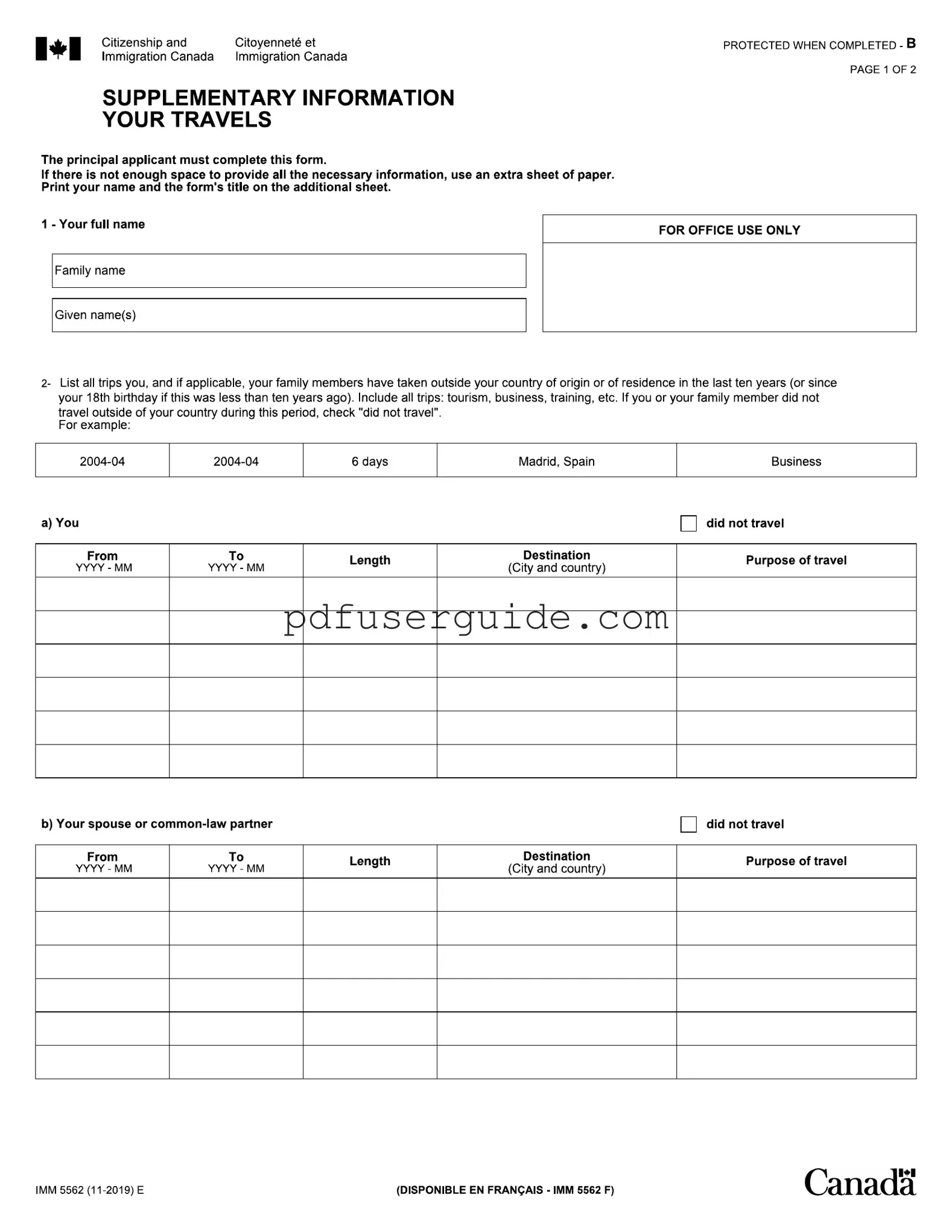 Free Imm 5562 Form in PDF