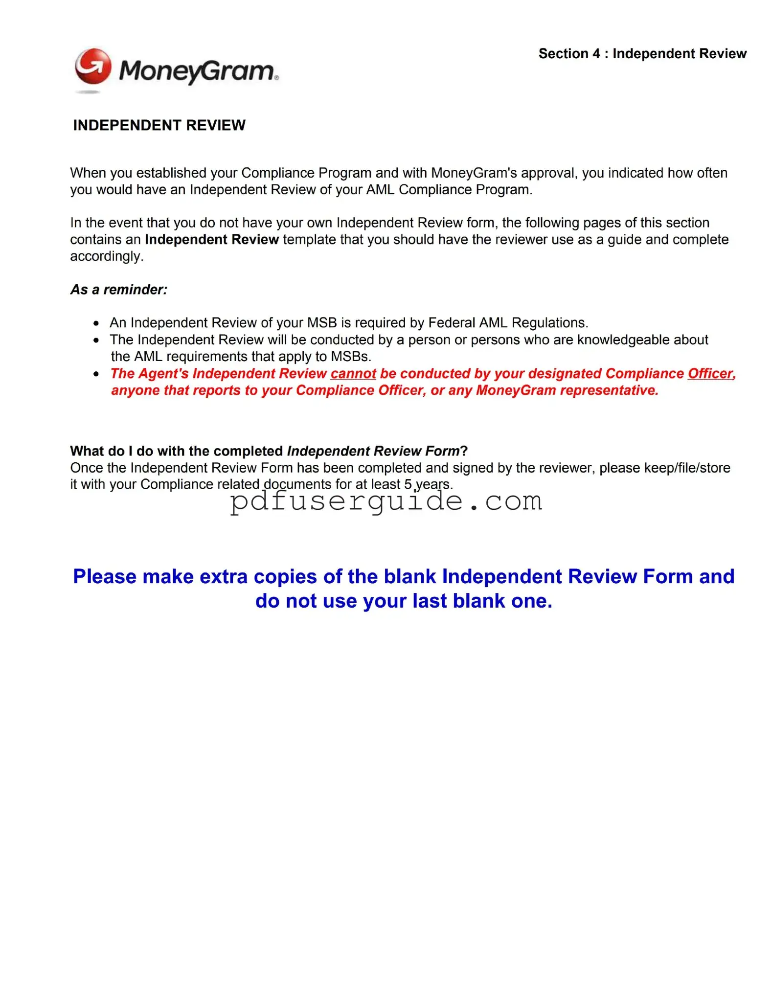 Free Independent Form in PDF