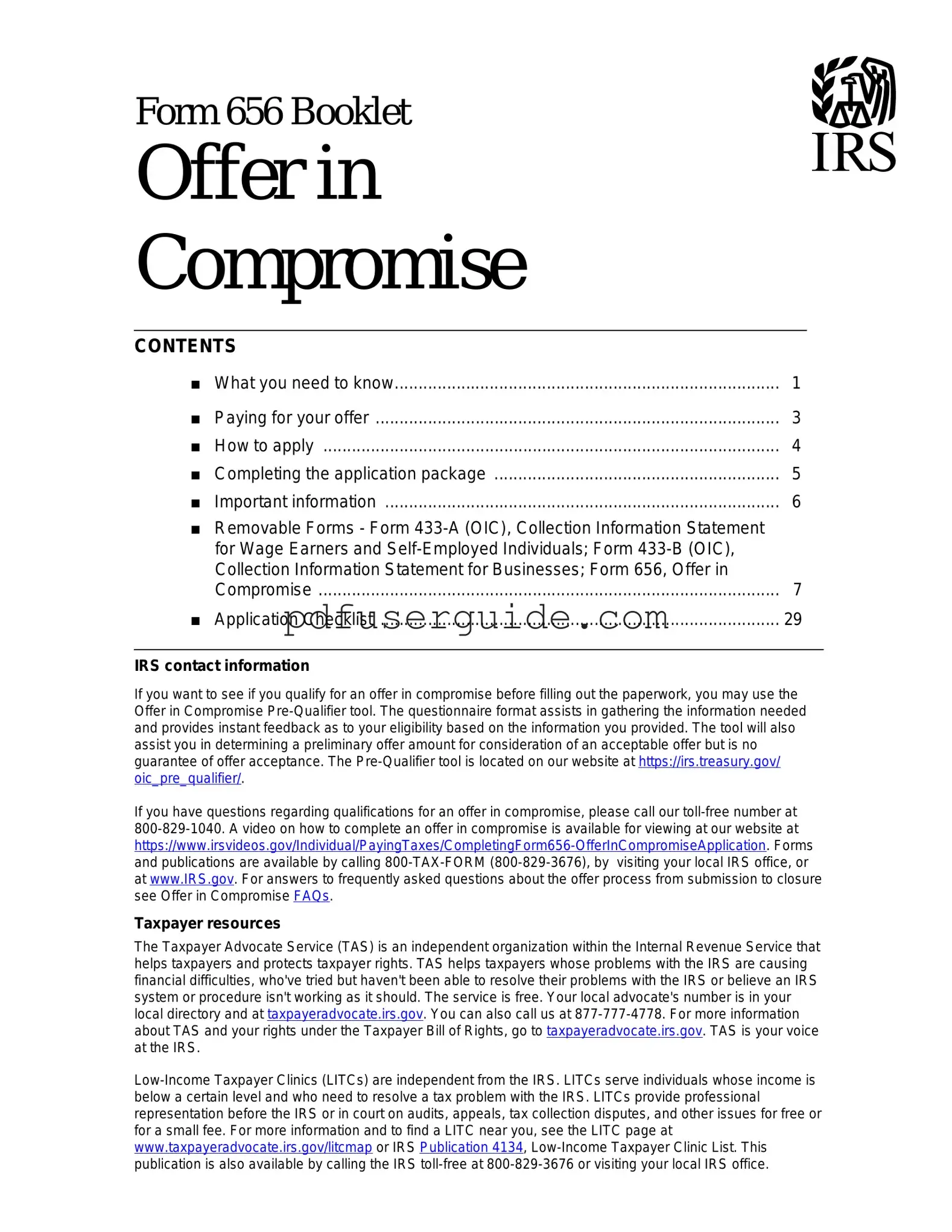 Free IRS 656-B Form in PDF
