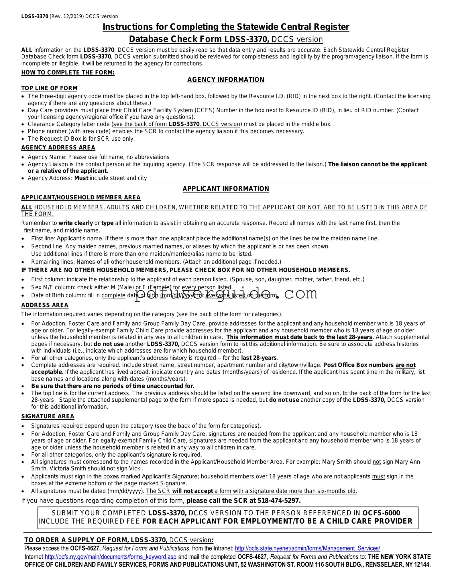Free Ldss 3370 Form in PDF