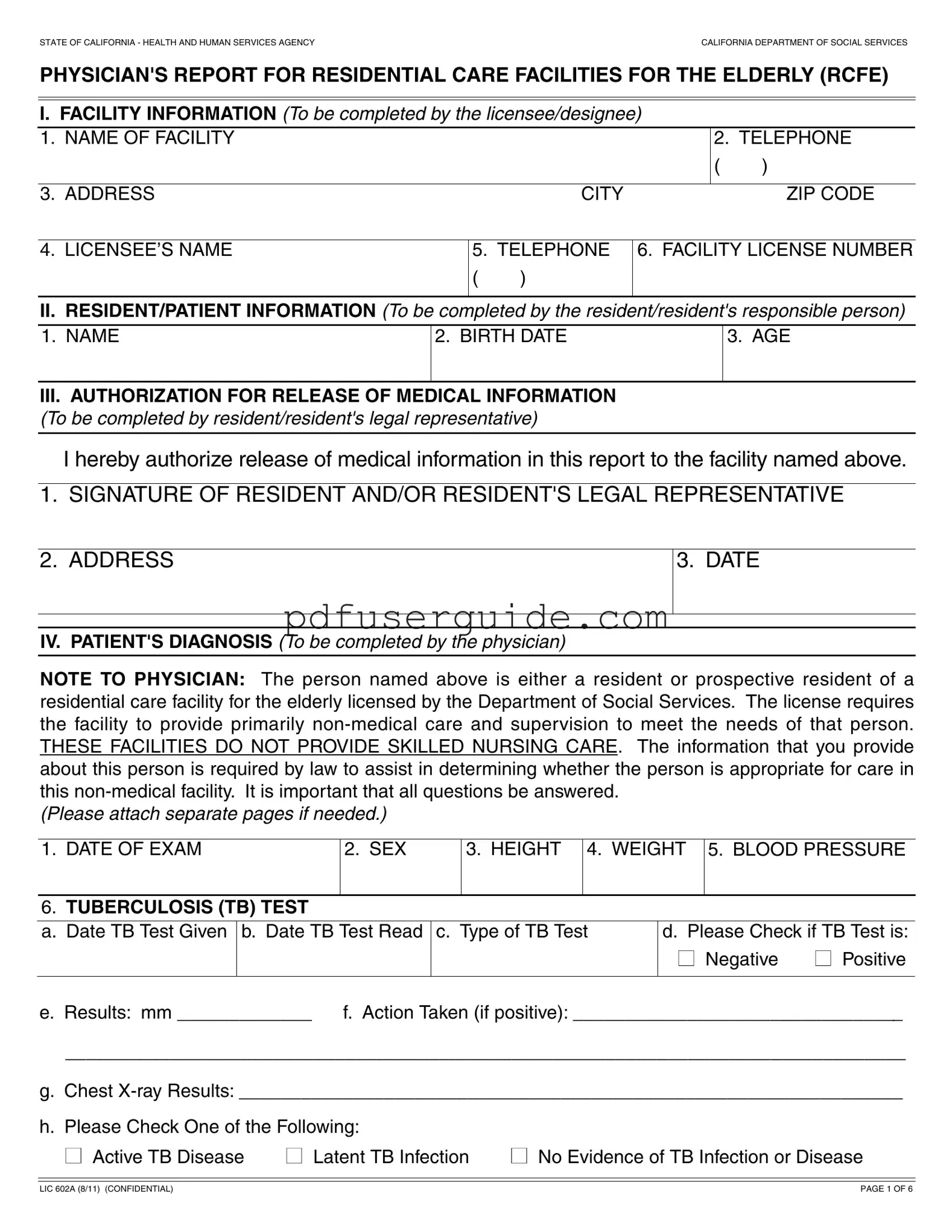 Free Lic 602A Form in PDF