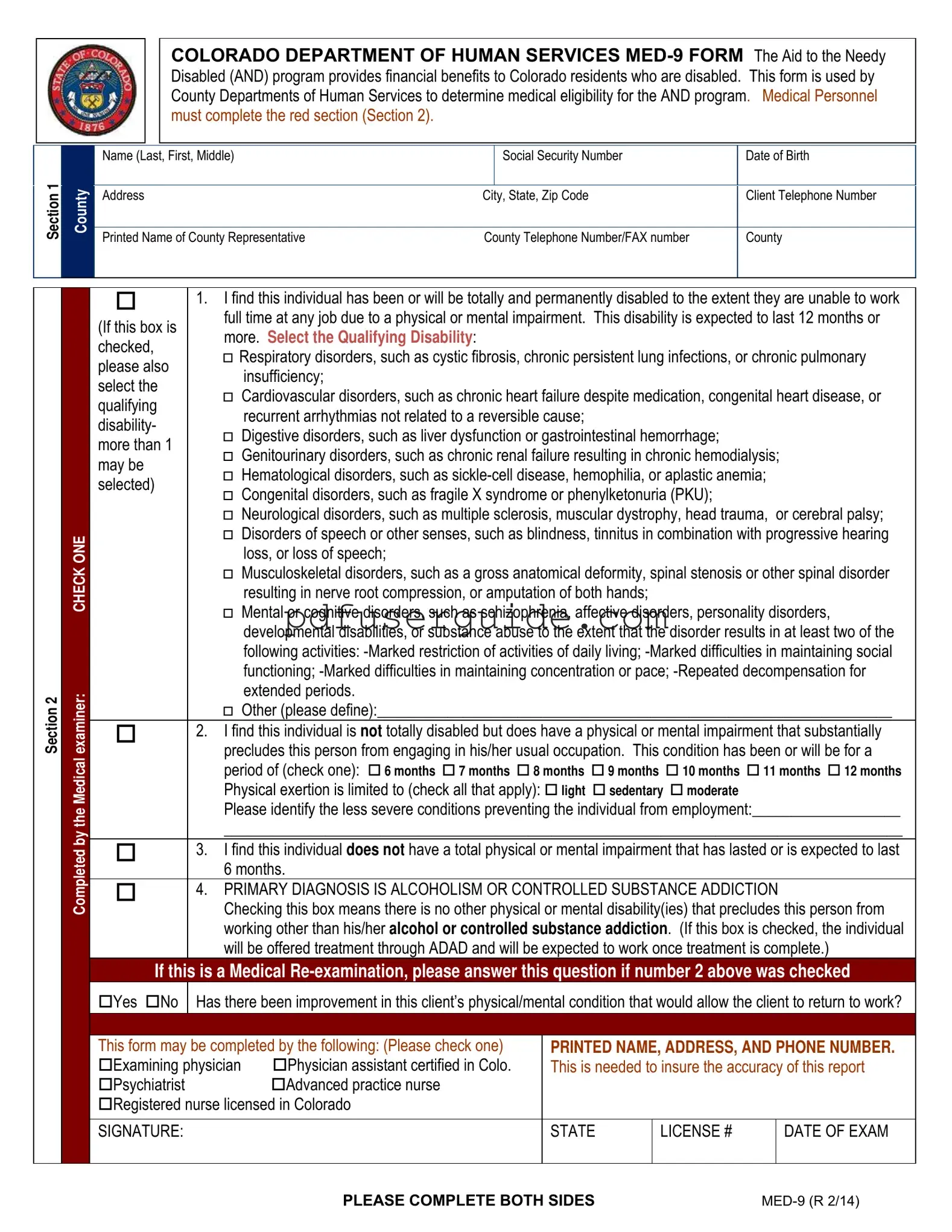 Free Med 9 Form in PDF