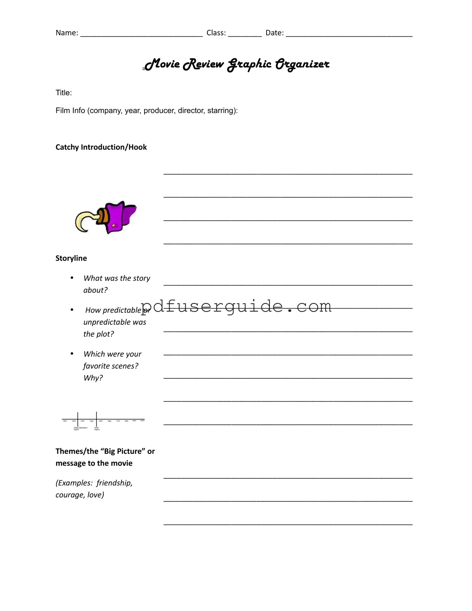 Free Movie Form in PDF