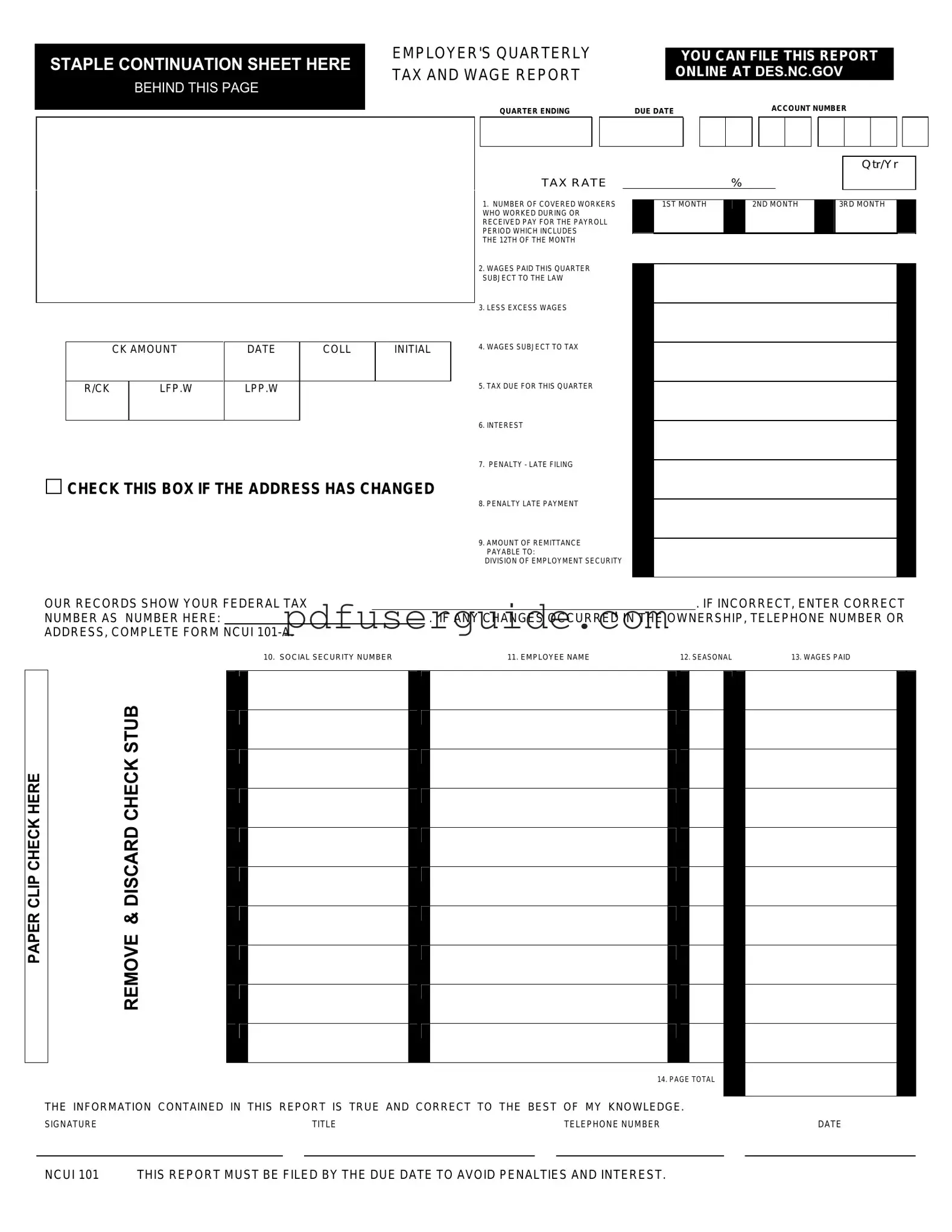 Free Ncui 101 Form in PDF