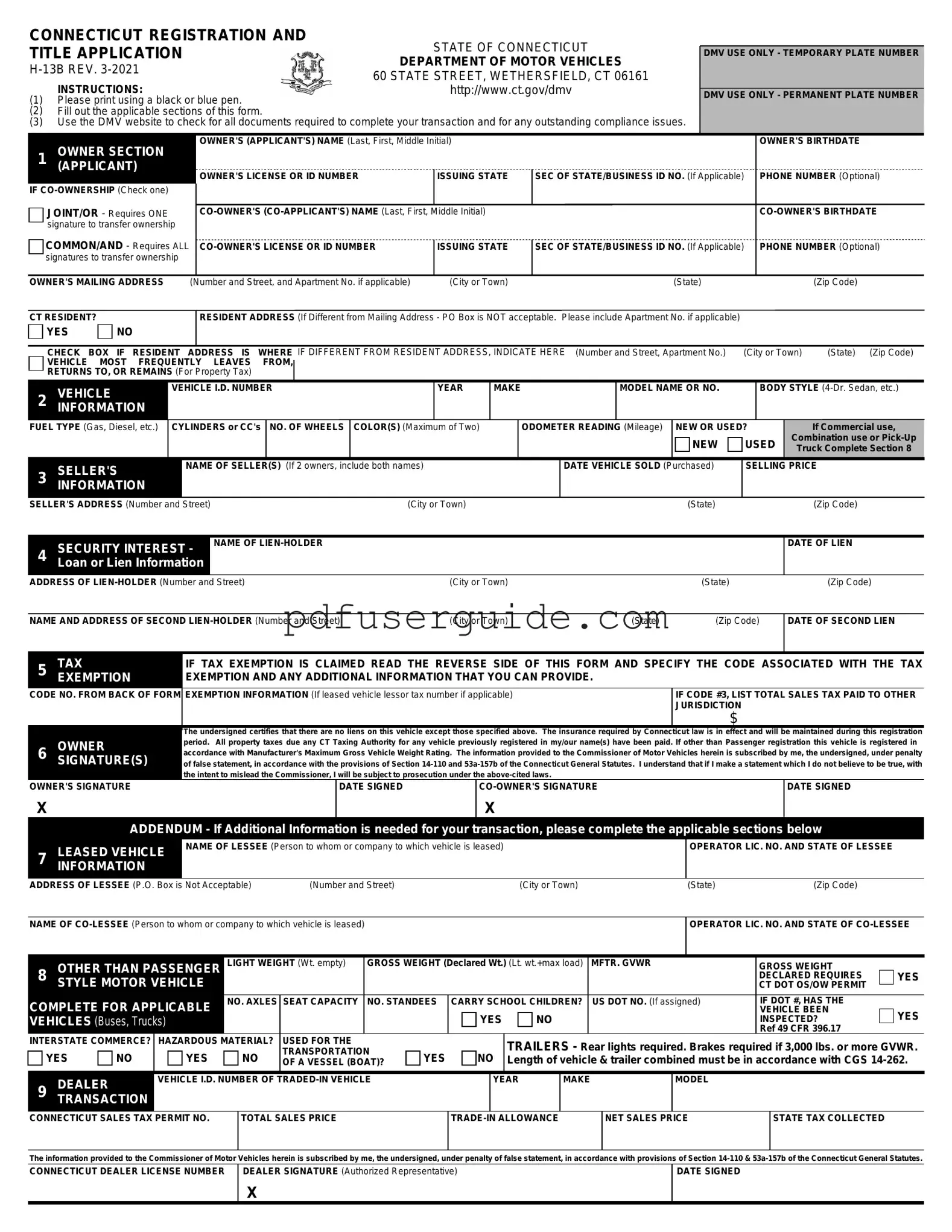 Free Official Registration Form in PDF