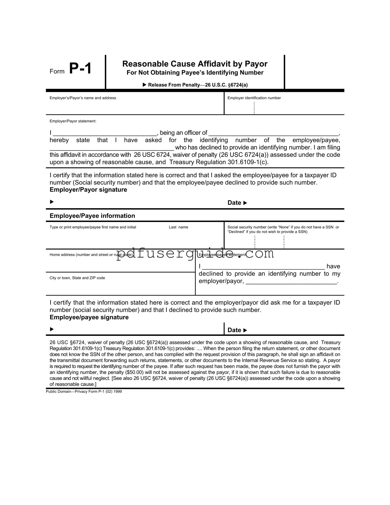 Free P 1 Form in PDF