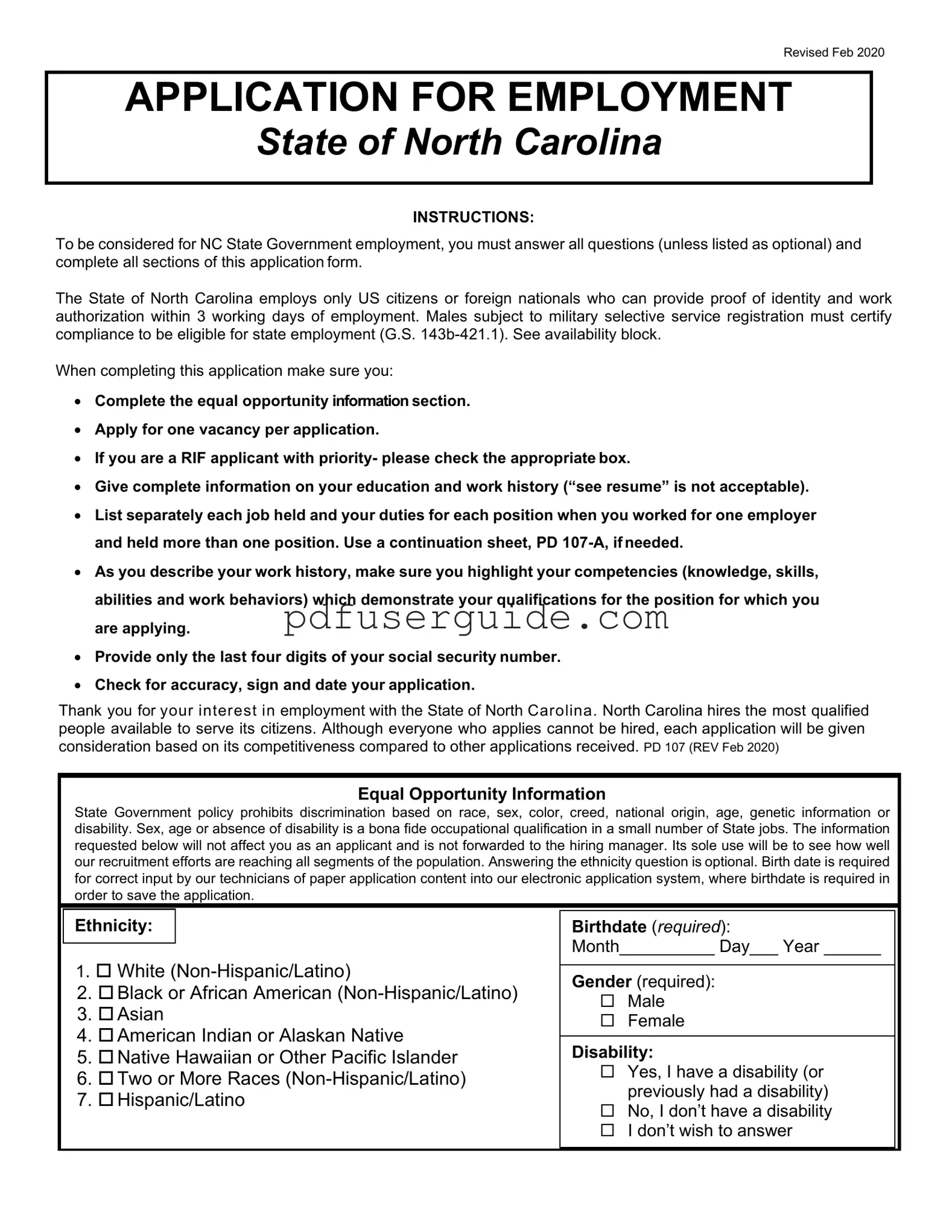 Free Pd 107 Form in PDF