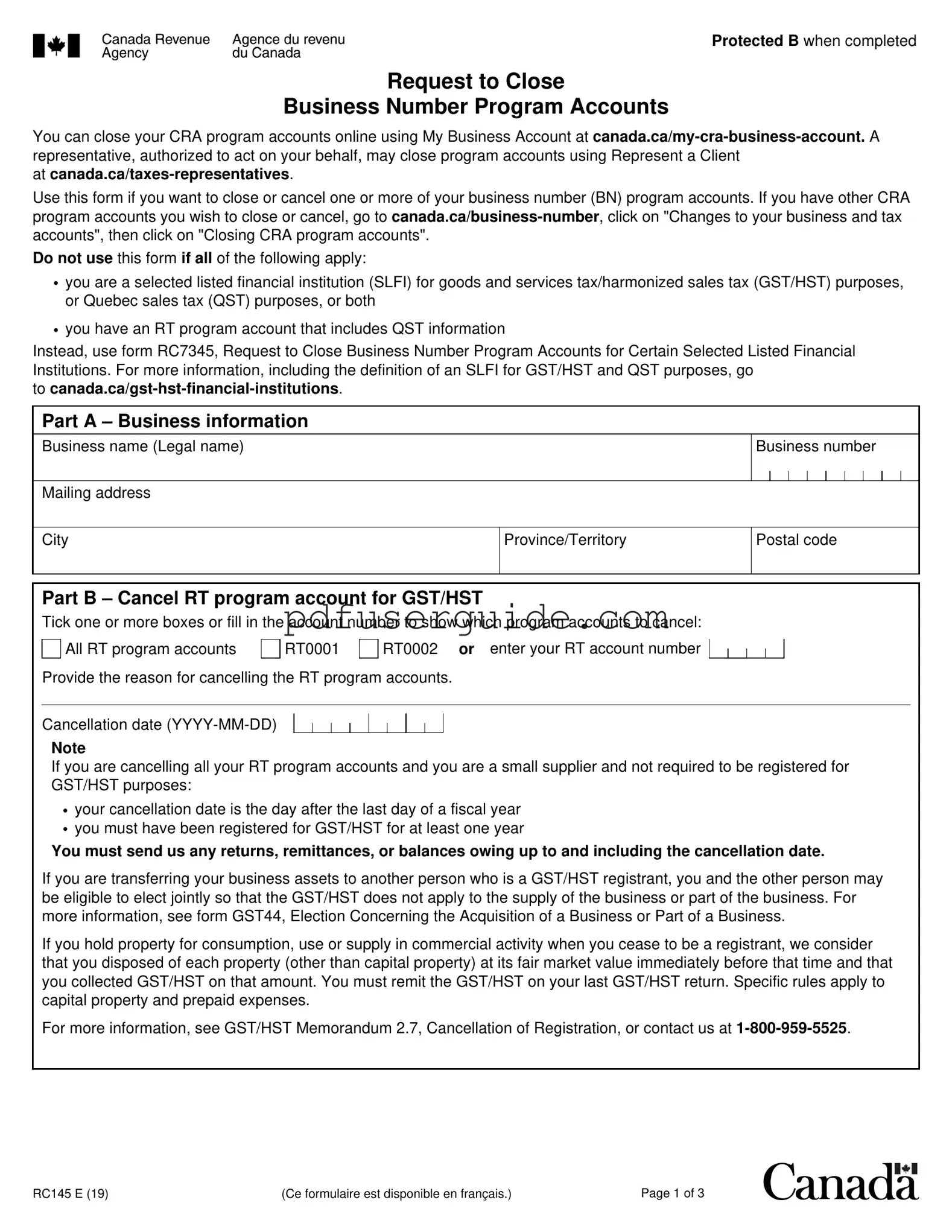 Free Rc145 E Form in PDF