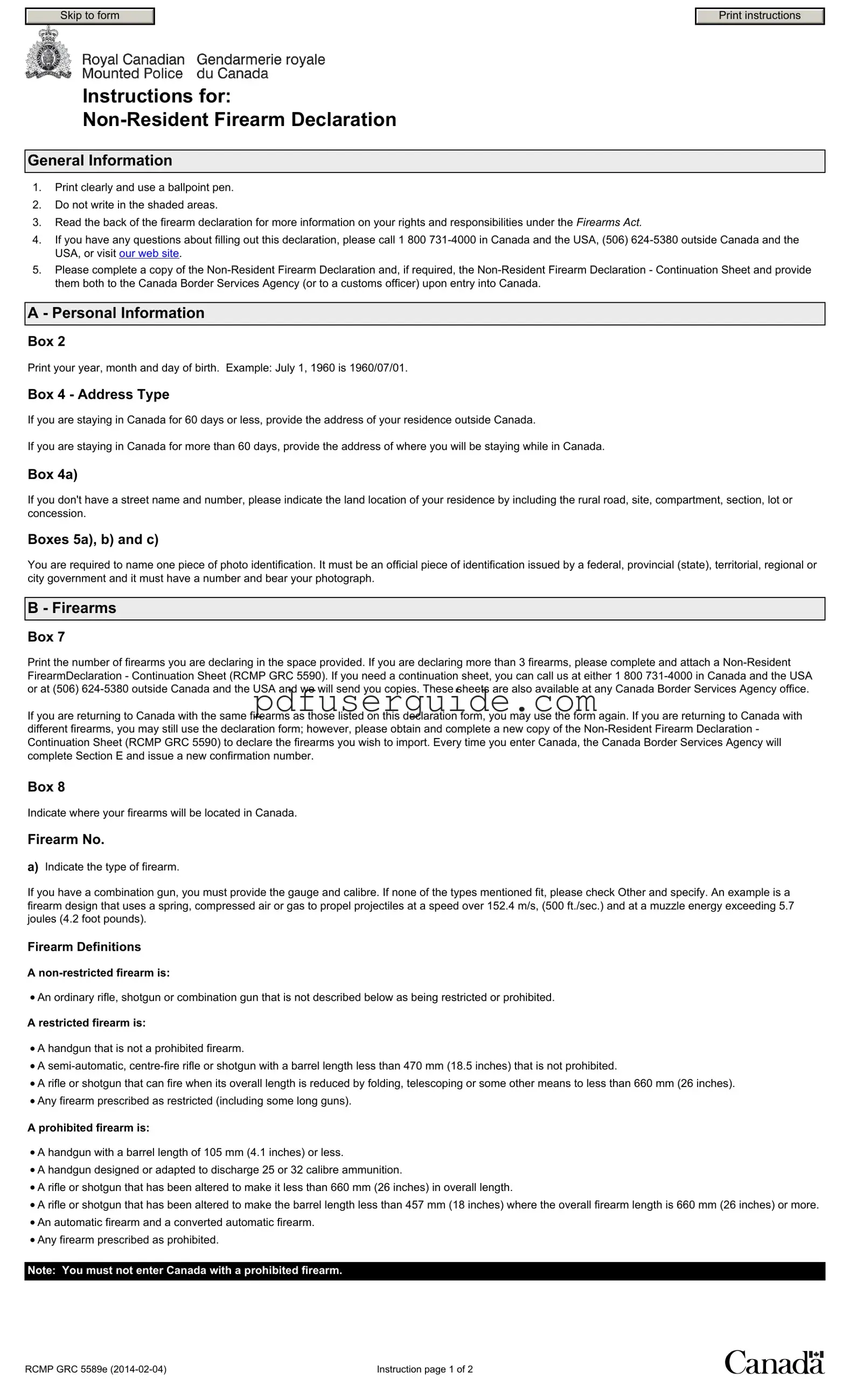 Free Rcmp 5589E Form in PDF