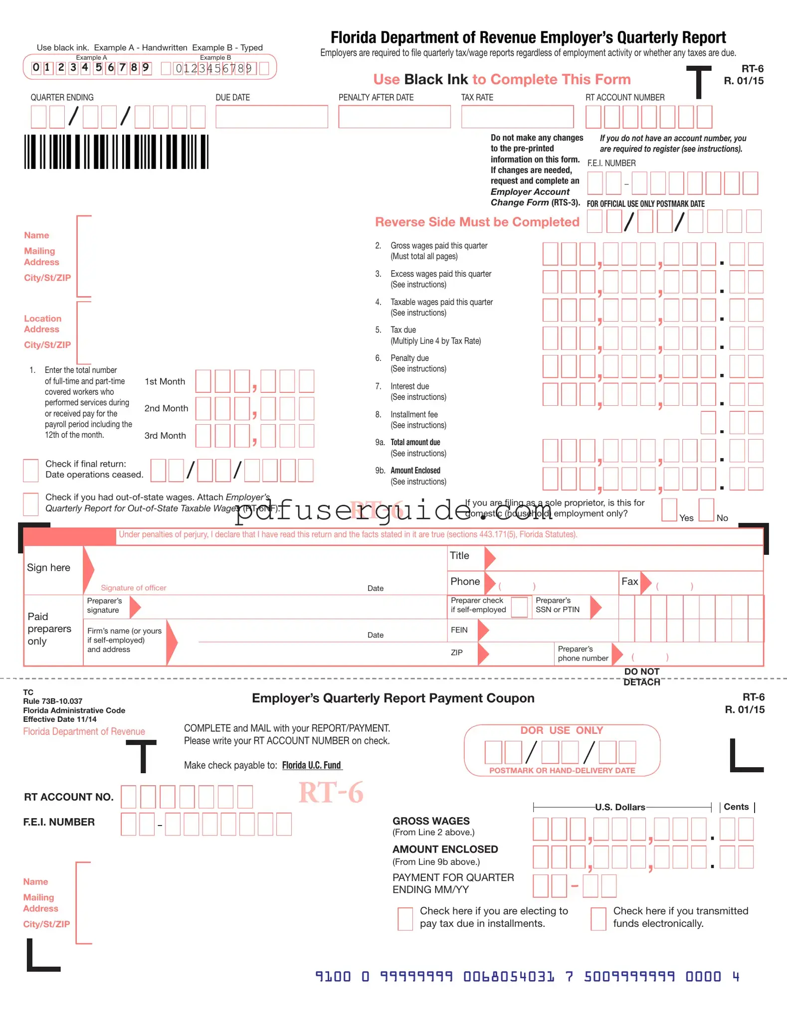 Free Rt 6 Form in PDF