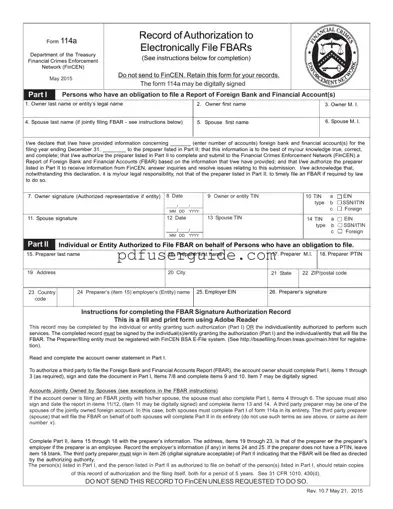 Free 114A Form in PDF