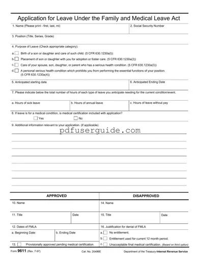 Free 9611 Form in PDF