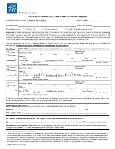 Free Aarp Life Insurance Form in PDF