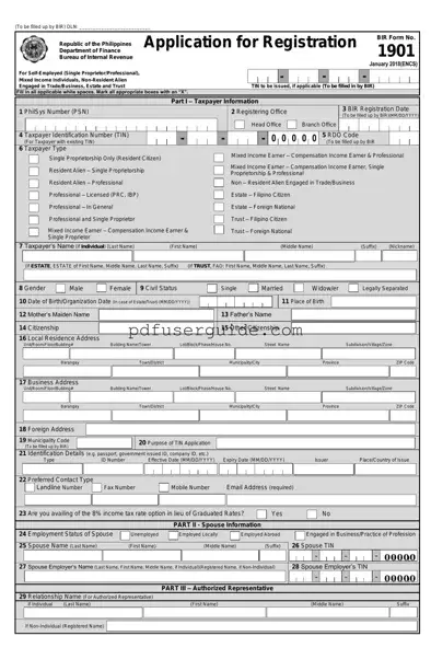 Free Bir Form in PDF