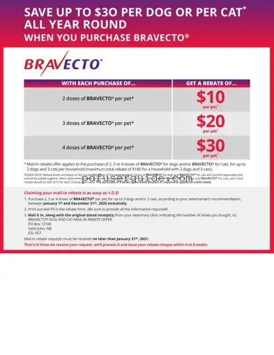 Free Bravecto rebate form Form in PDF