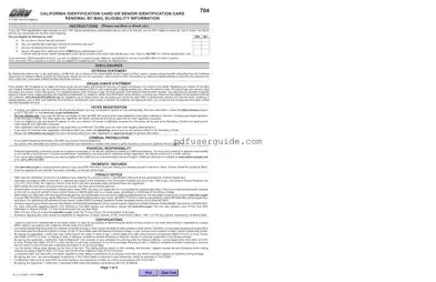Free California Id Card Form in PDF
