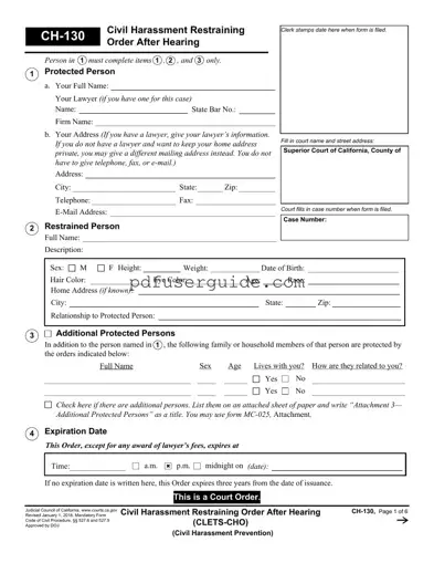 Free Ch 130 Form in PDF