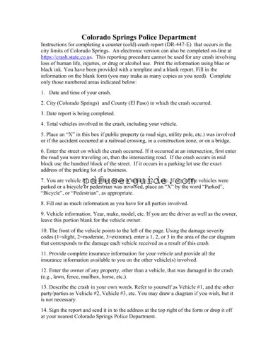 Free Cspd Accident Report Form in PDF