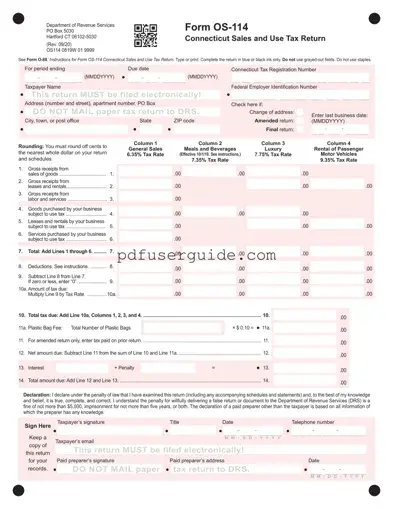 Free Ct Os 114 Form in PDF