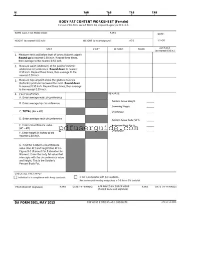 Free Da 5501 Form in PDF
