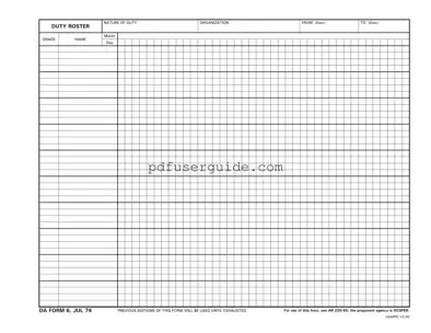 Free Da 6 Form in PDF