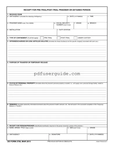 Free Dd 2708 Form in PDF